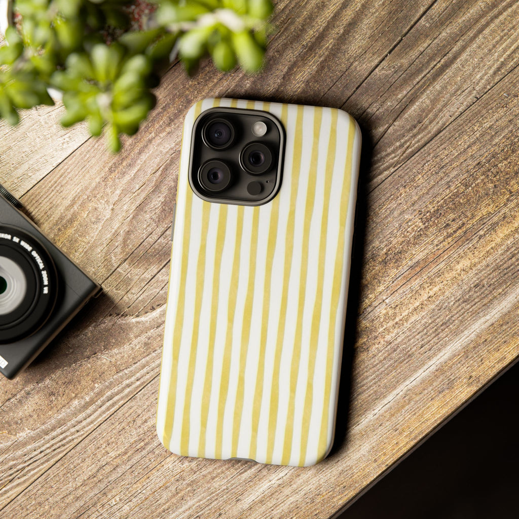 Yellow Stripes Tough Phone Case