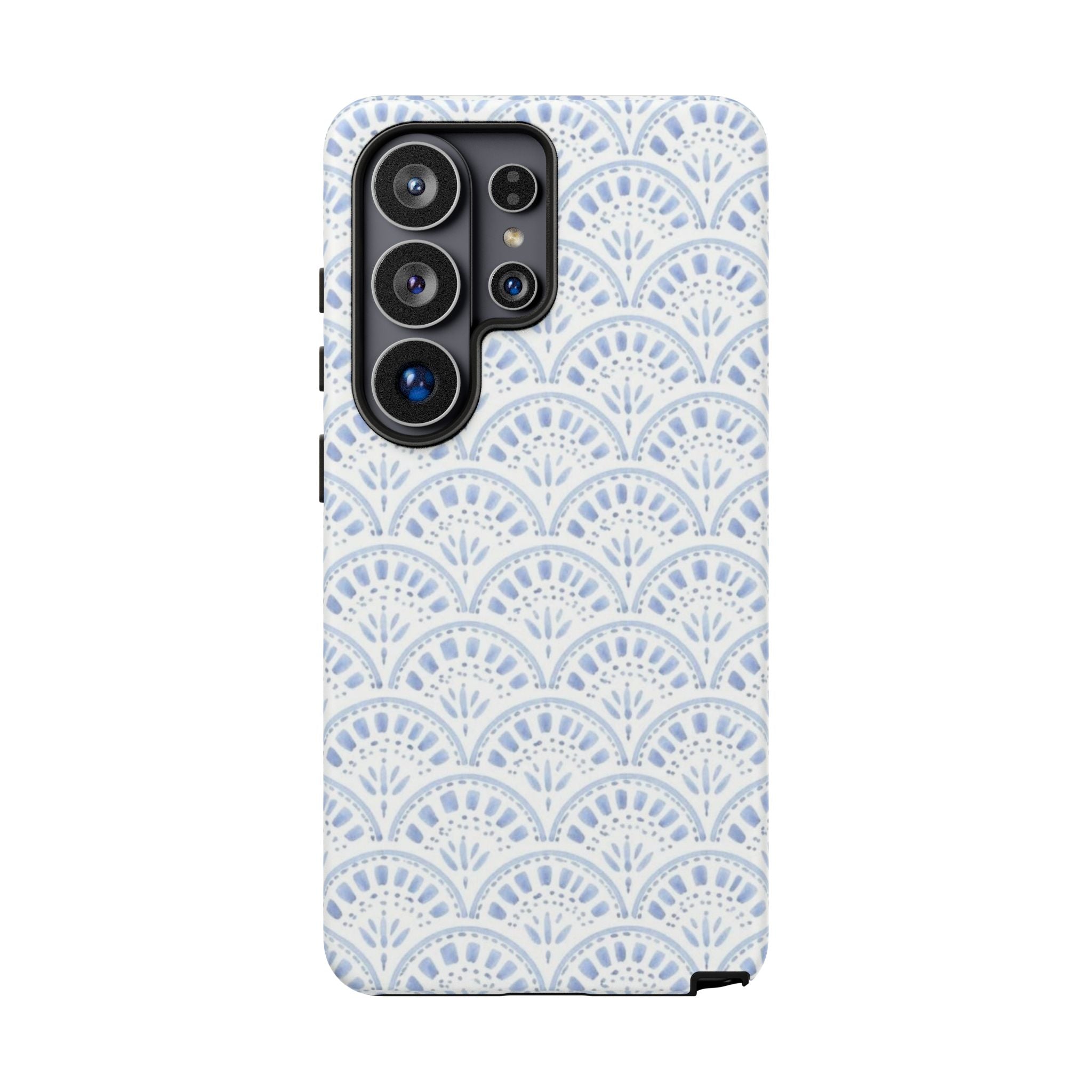 Blue Scallop Pattern Tough Phone Case