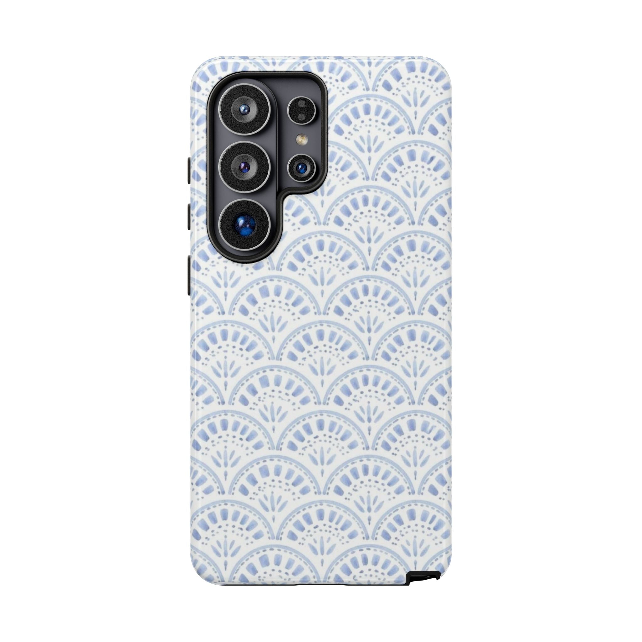 Blue Scallop Pattern Tough Phone Case