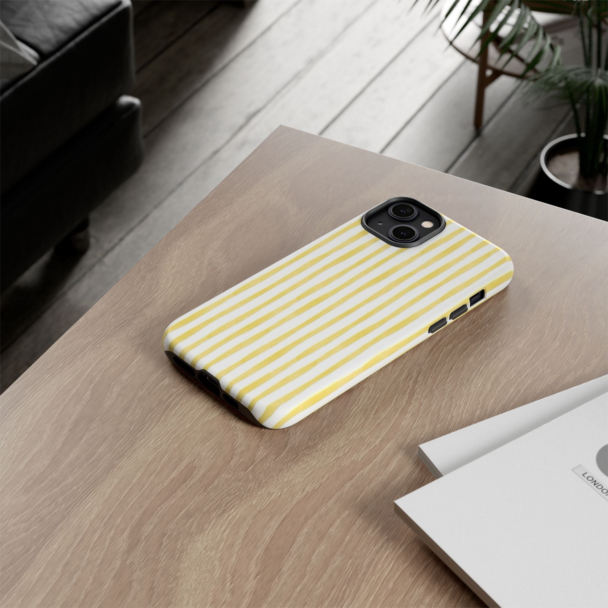 Yellow Stripes Tough Phone Case