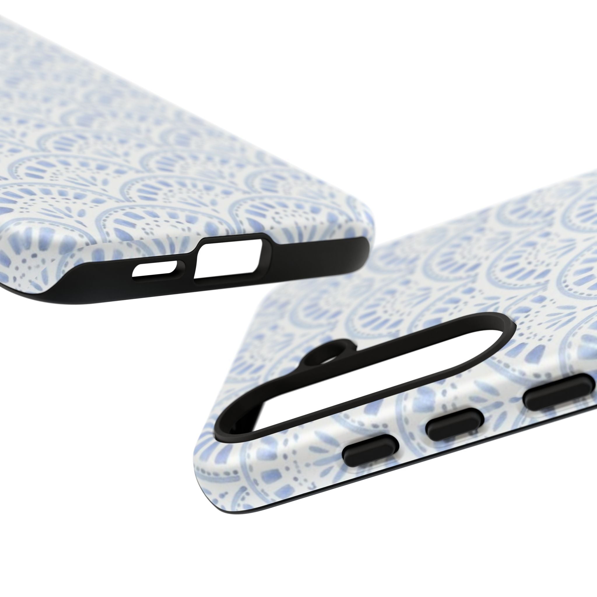 Blue Scallop Pattern Tough Phone Case
