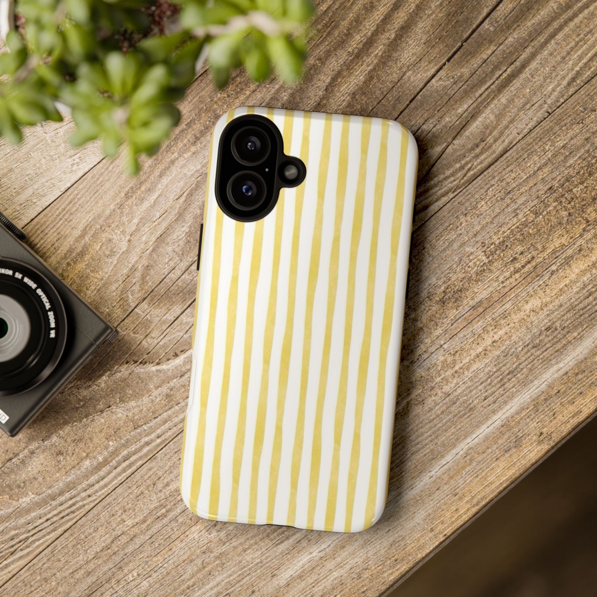 Yellow Stripes Tough Phone Case