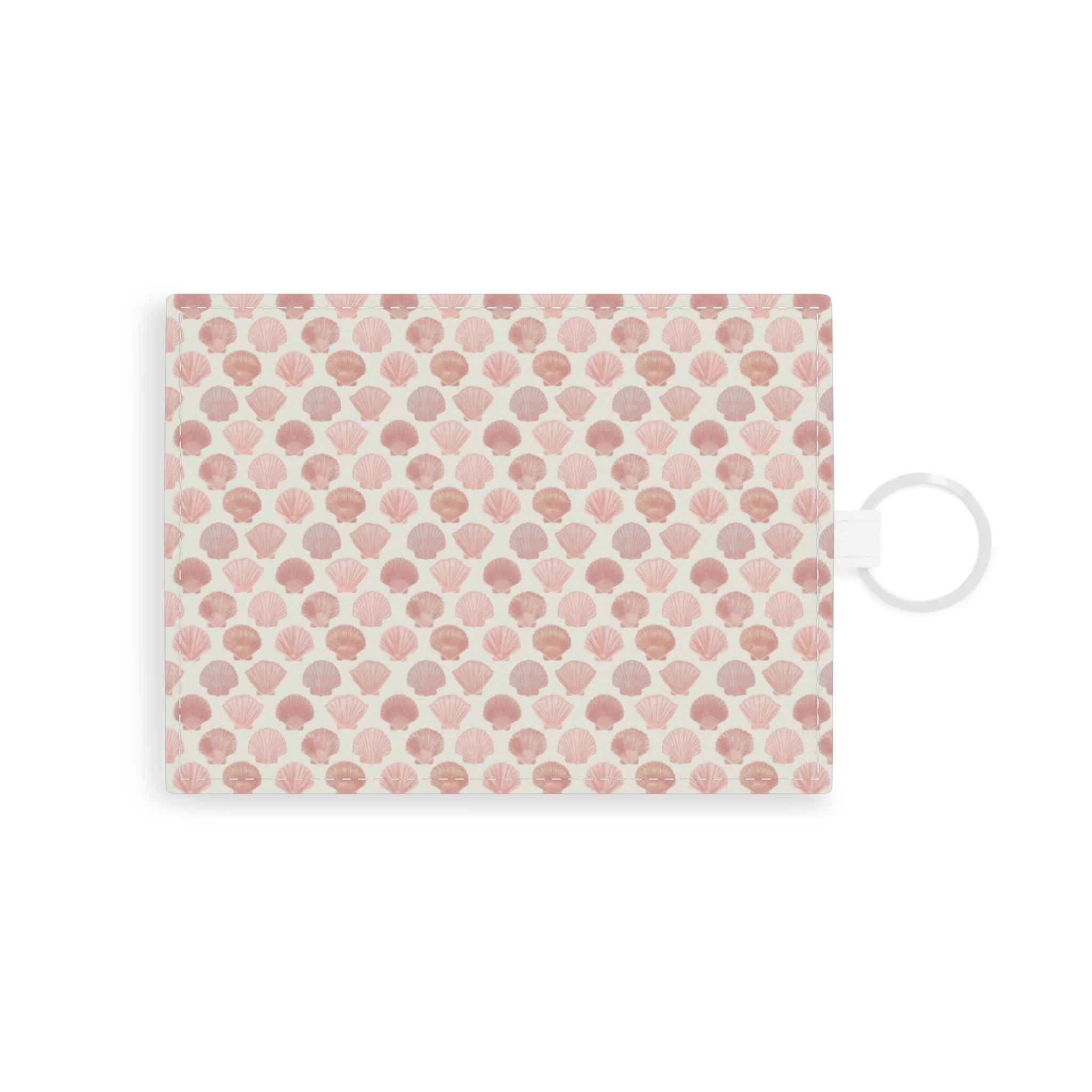 Pink Shell Leather Card Holder