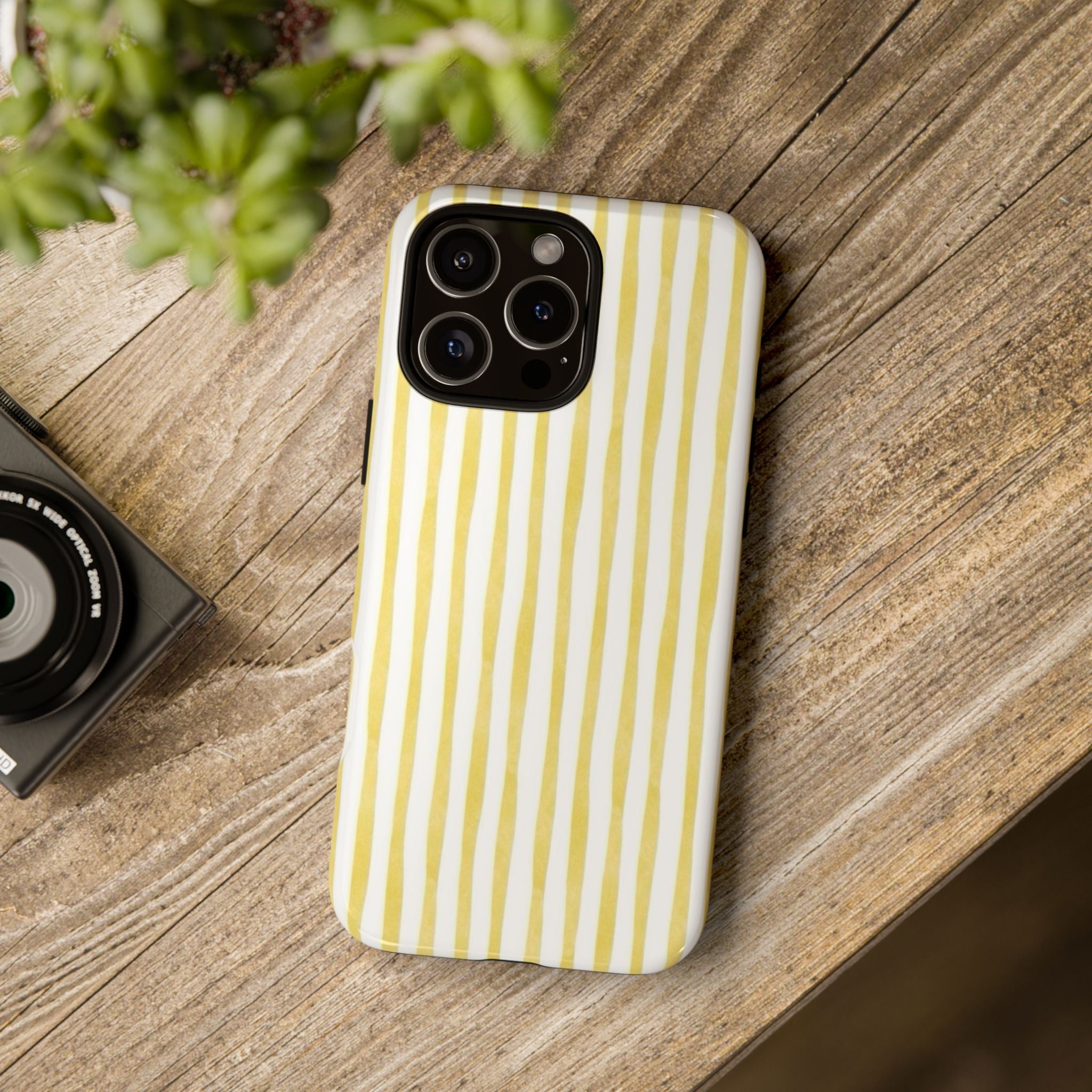 Yellow Stripes Tough Phone Case