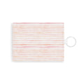 Peach & Pink Stripes Leather Card Holder