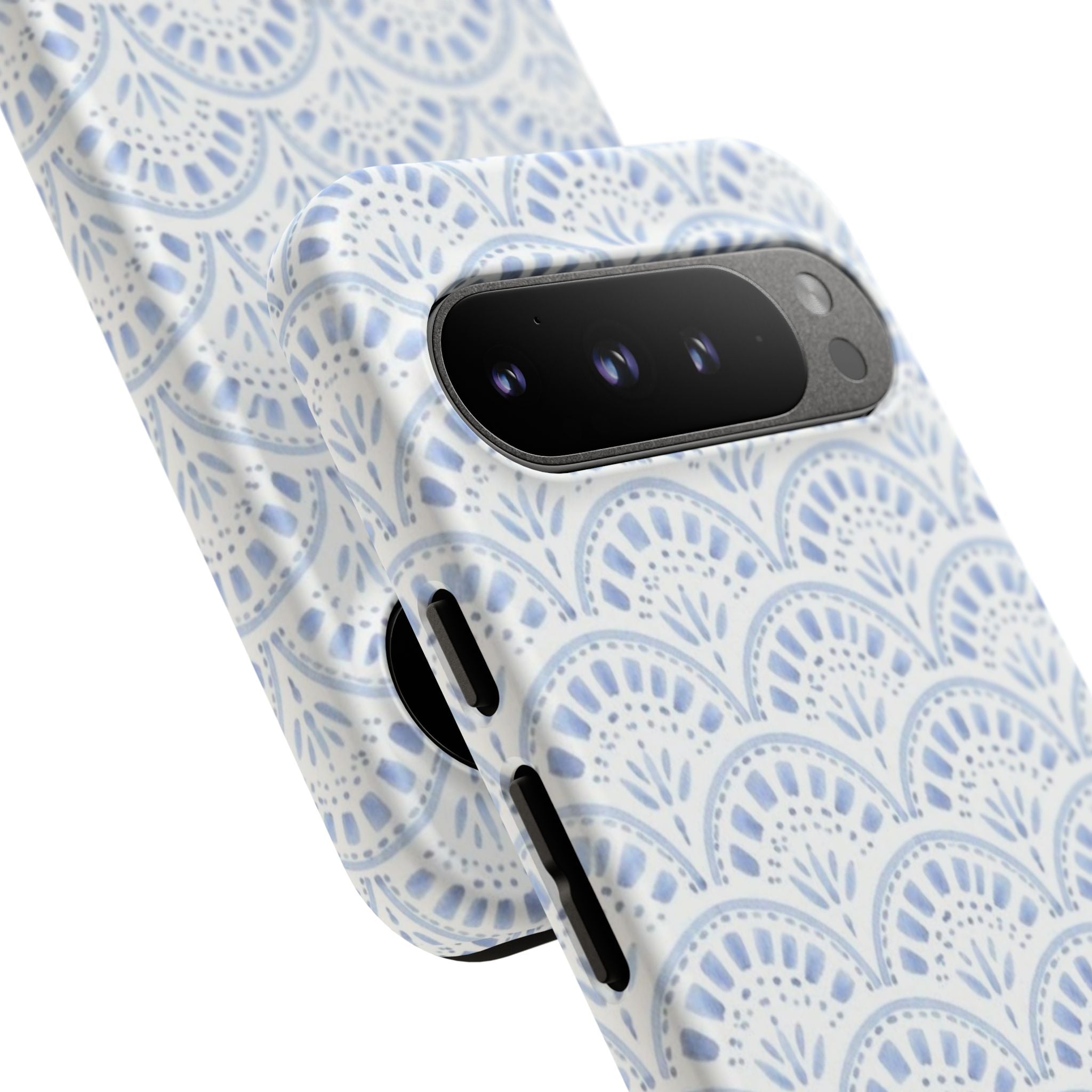 Blue Scallop Pattern Tough Phone Case