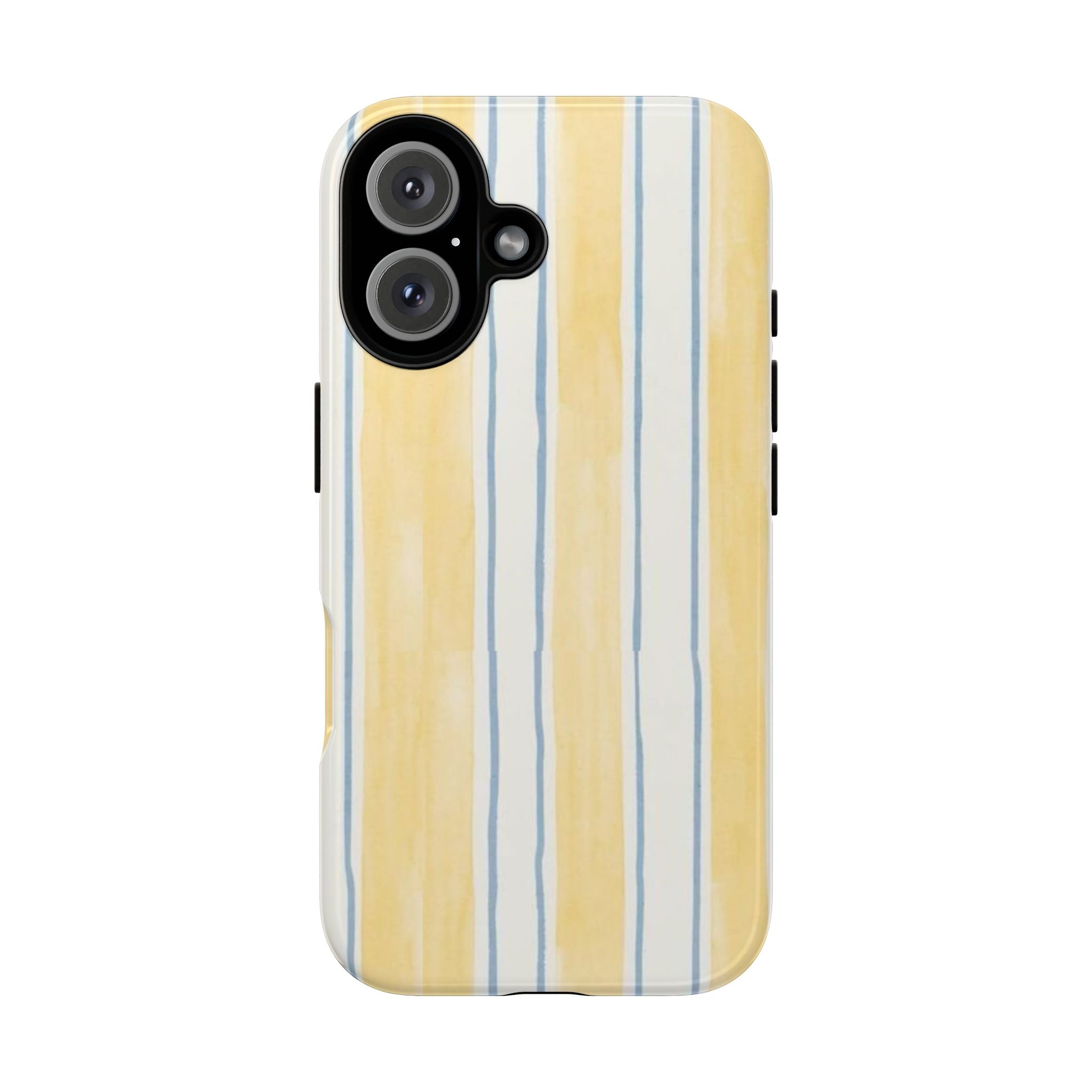 Yellow & Blue Stripes Tough Phone Case