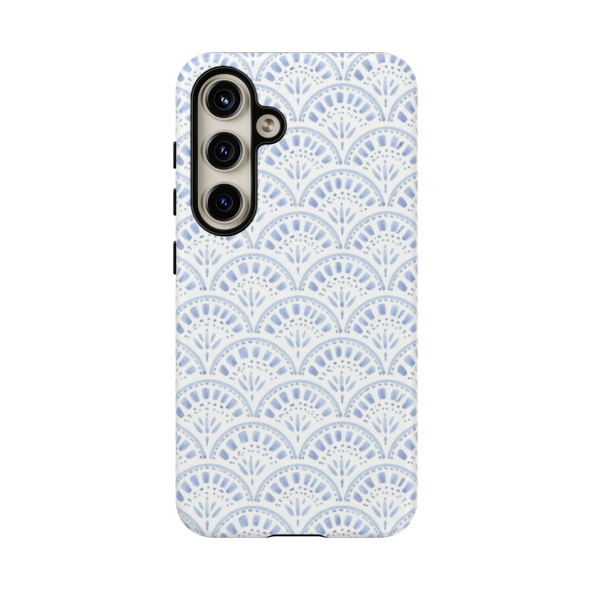 Blue Scallop Pattern Tough Phone Case