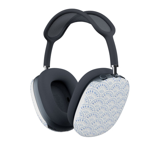 Blue Scallop Pattern Airpod Protection