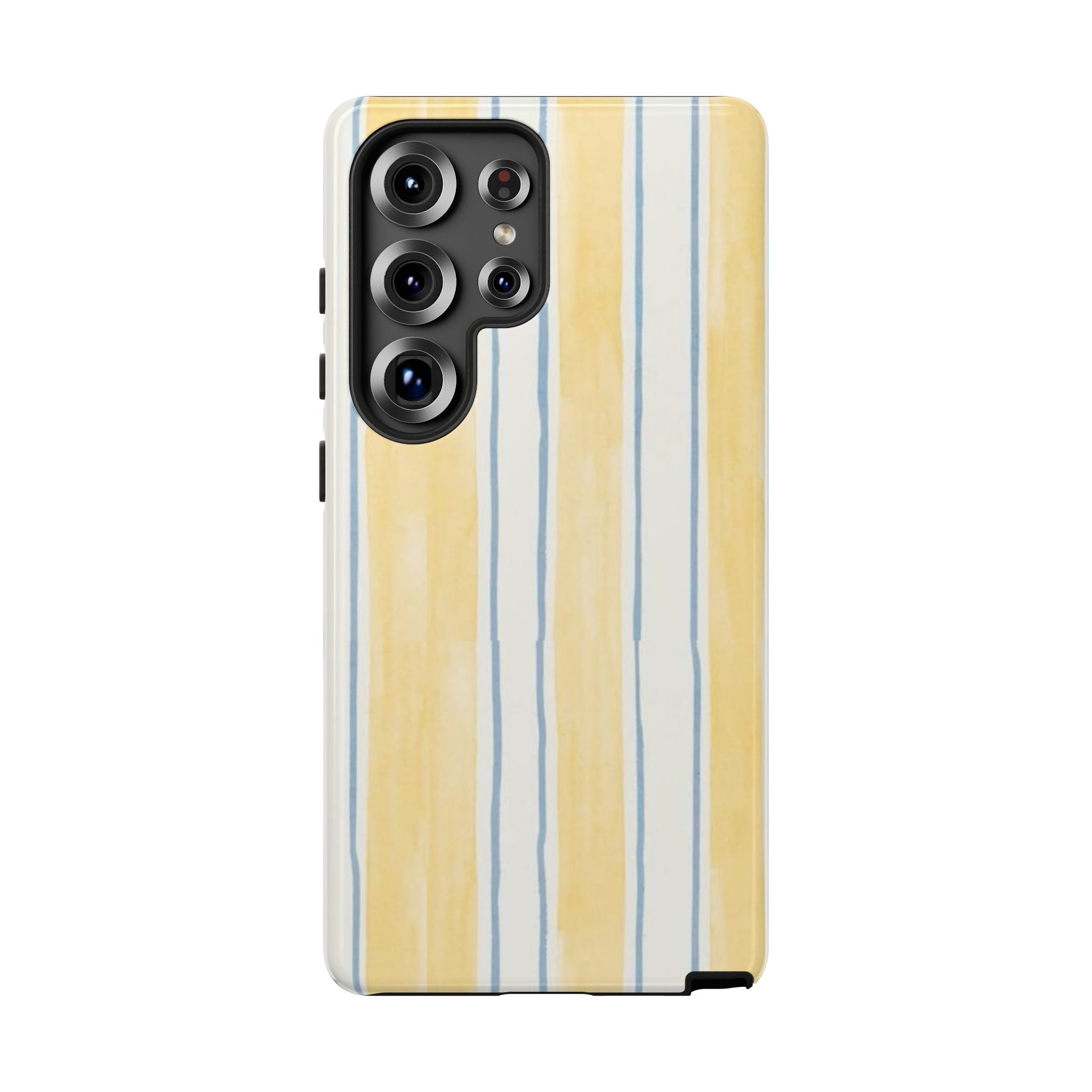 Yellow & Blue Stripes Tough Phone Case