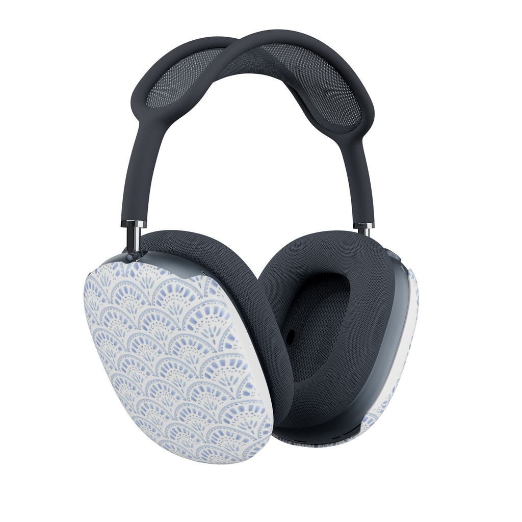 Blue Scallop Pattern Airpod Protection
