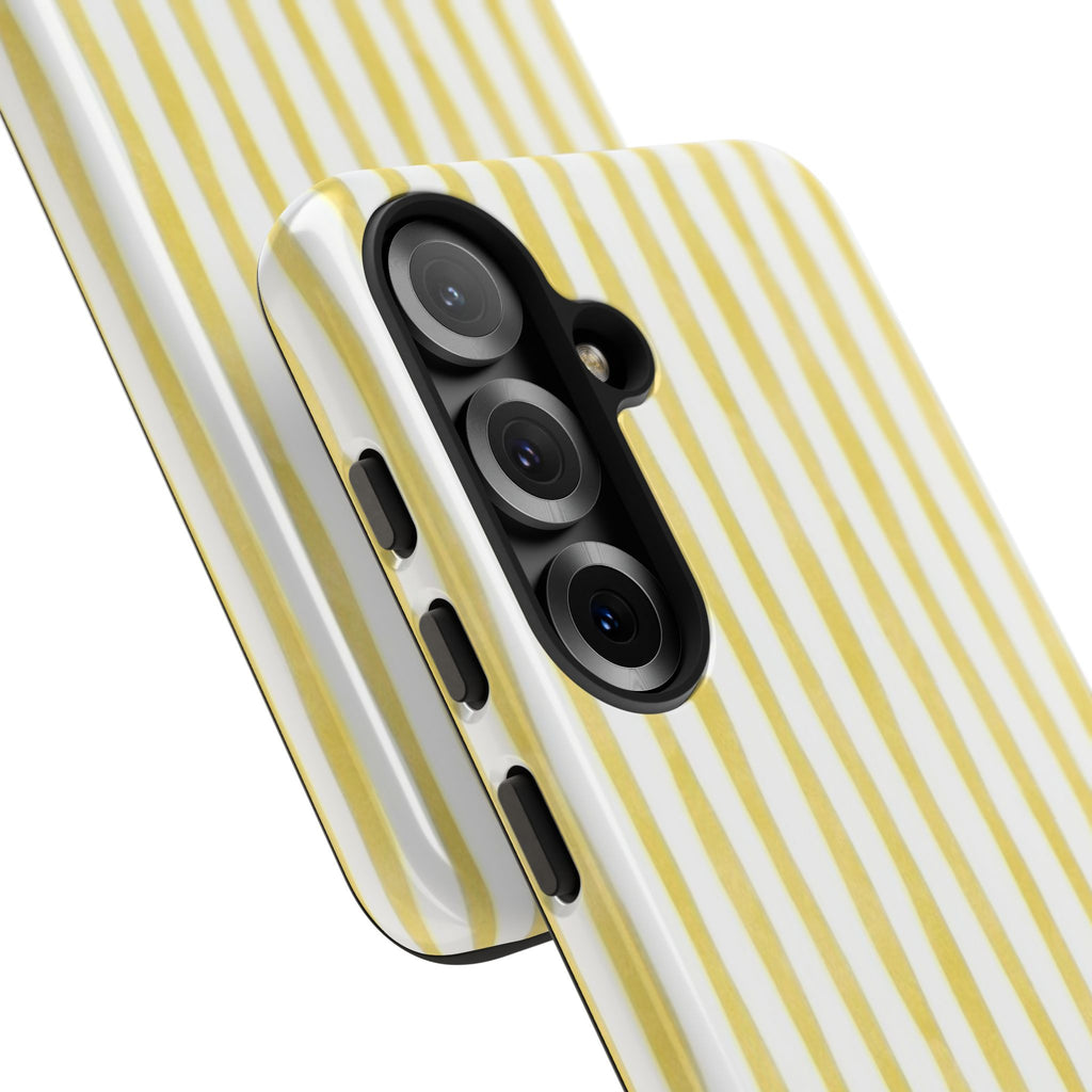 Yellow Stripes Tough Phone Case
