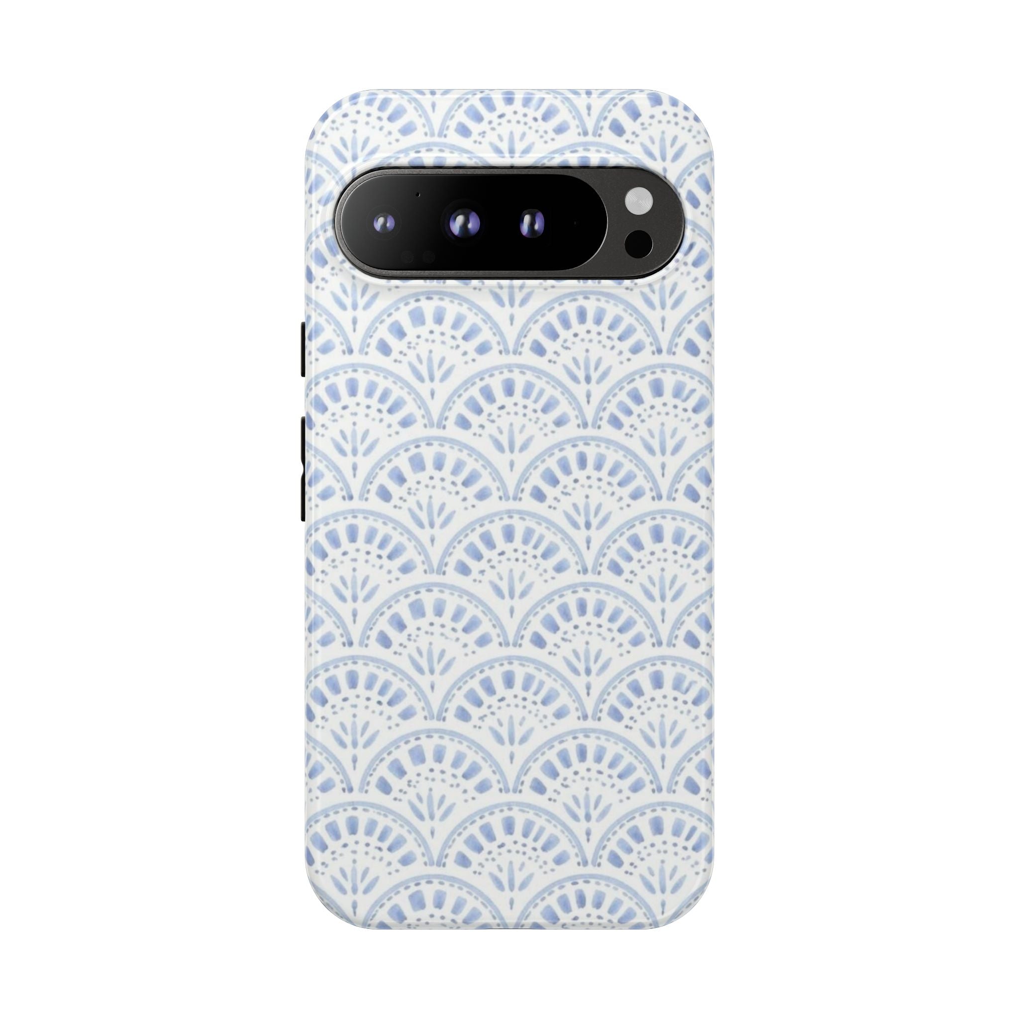 Blue Scallop Pattern Tough Phone Case