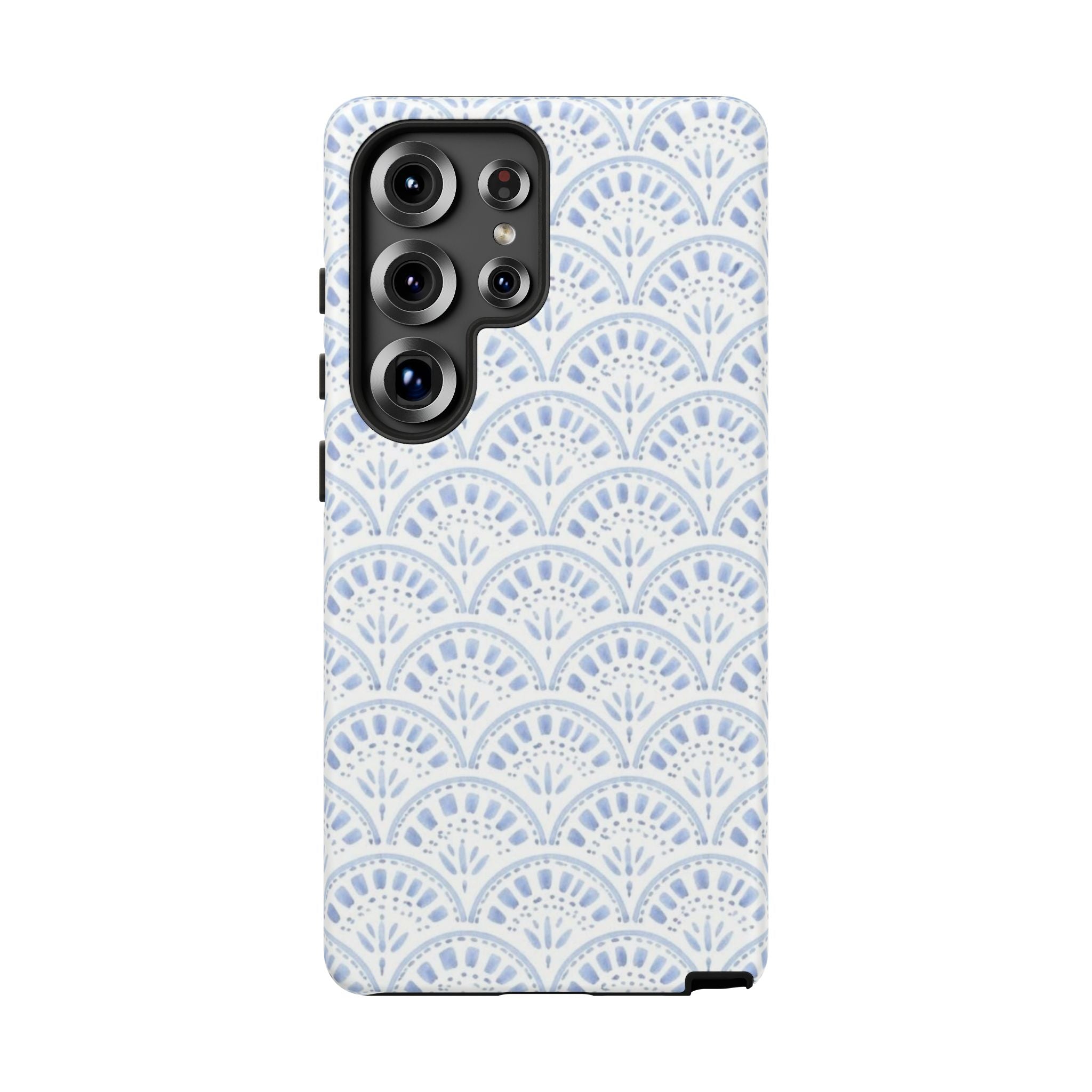 Blue Scallop Pattern Tough Phone Case