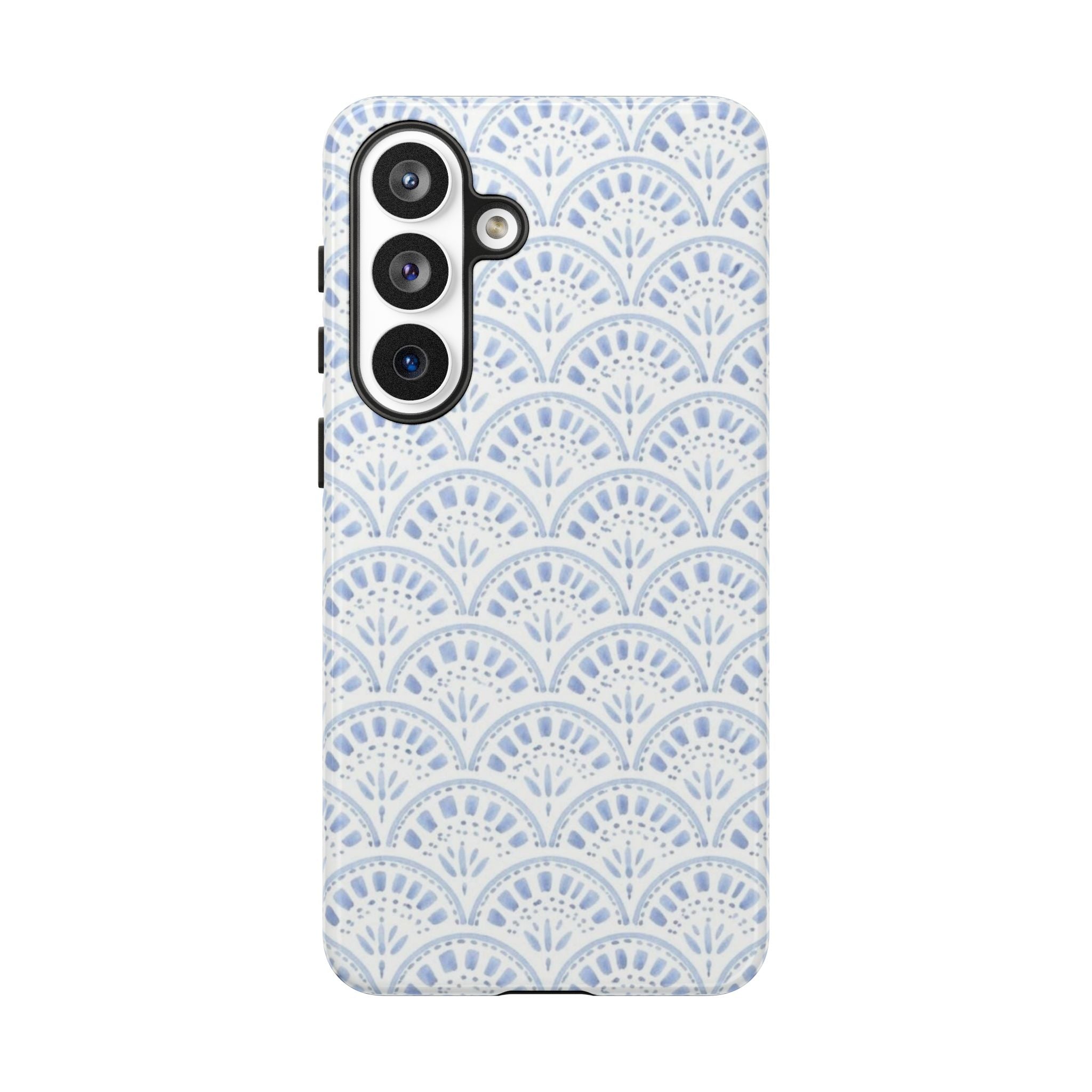 Blue Scallop Pattern Tough Phone Case