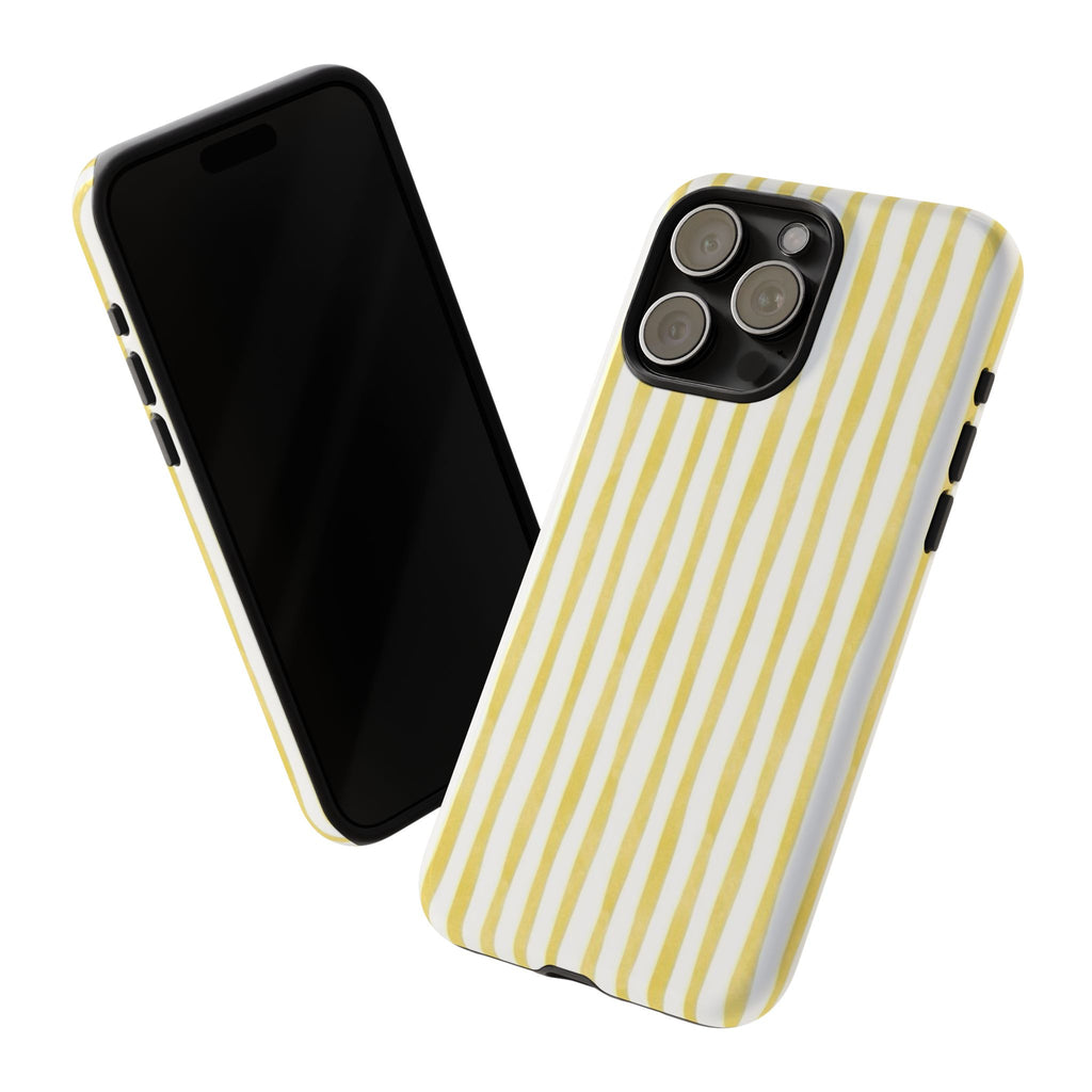 Yellow Stripes Tough Phone Case