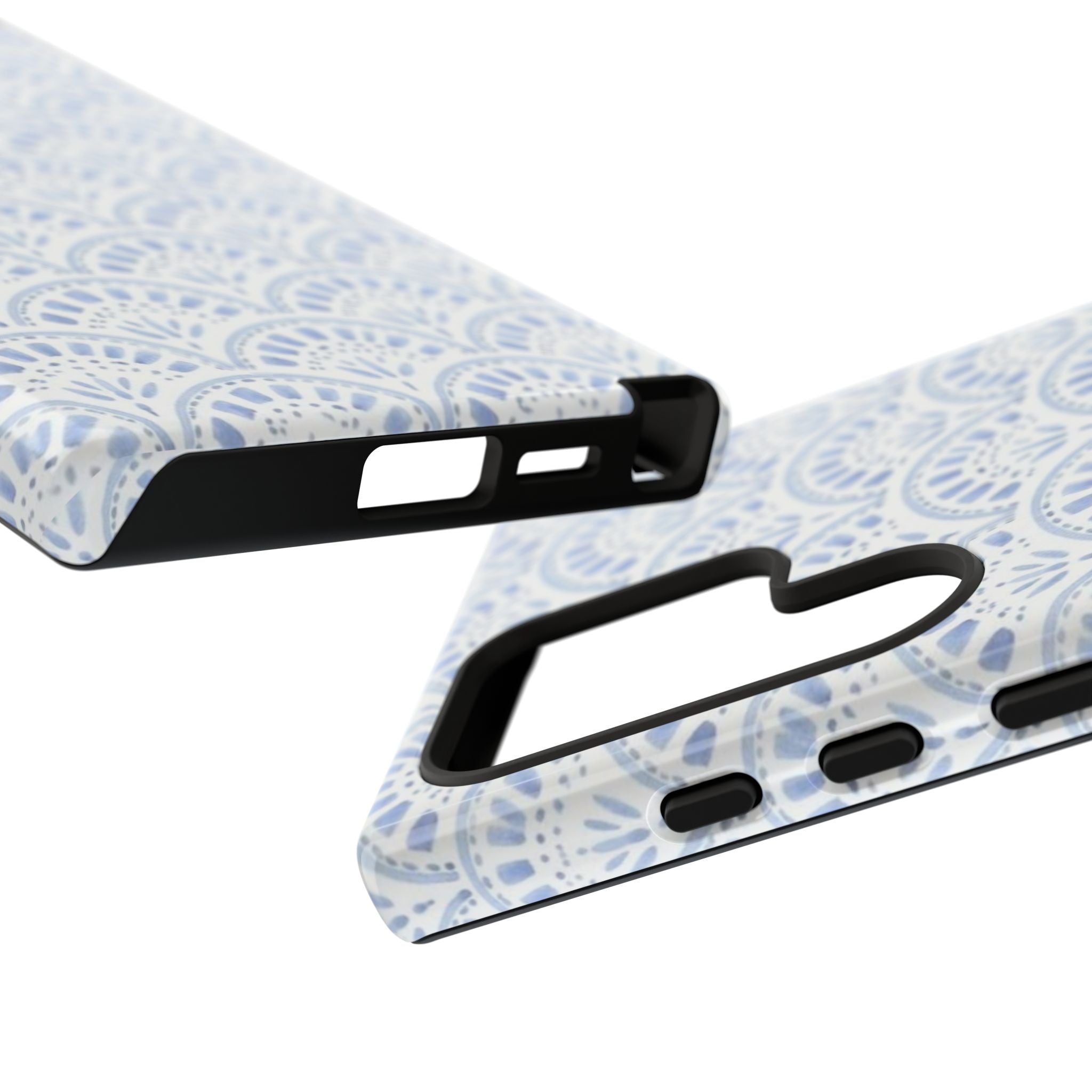 Blue Scallop Pattern Tough Phone Case