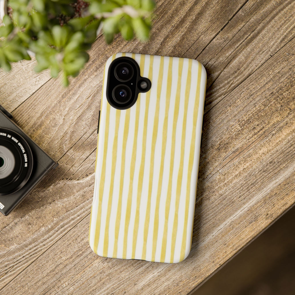 Yellow Stripes Tough Phone Case