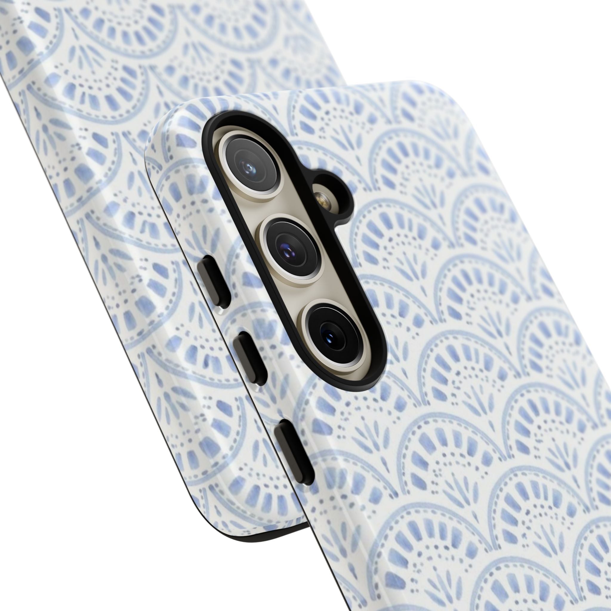 Blue Scallop Pattern Tough Phone Case