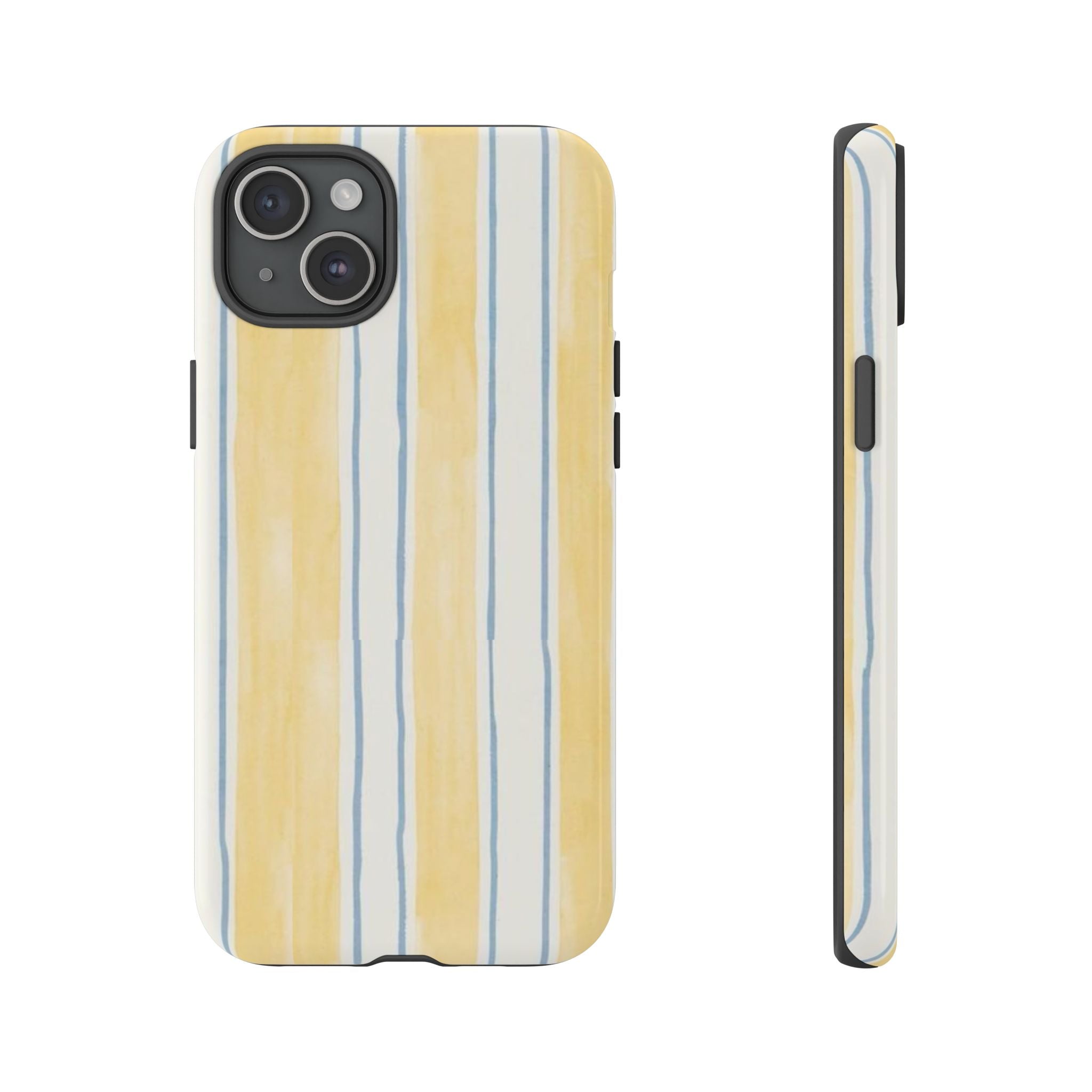 Yellow & Blue Stripes Tough Phone Case