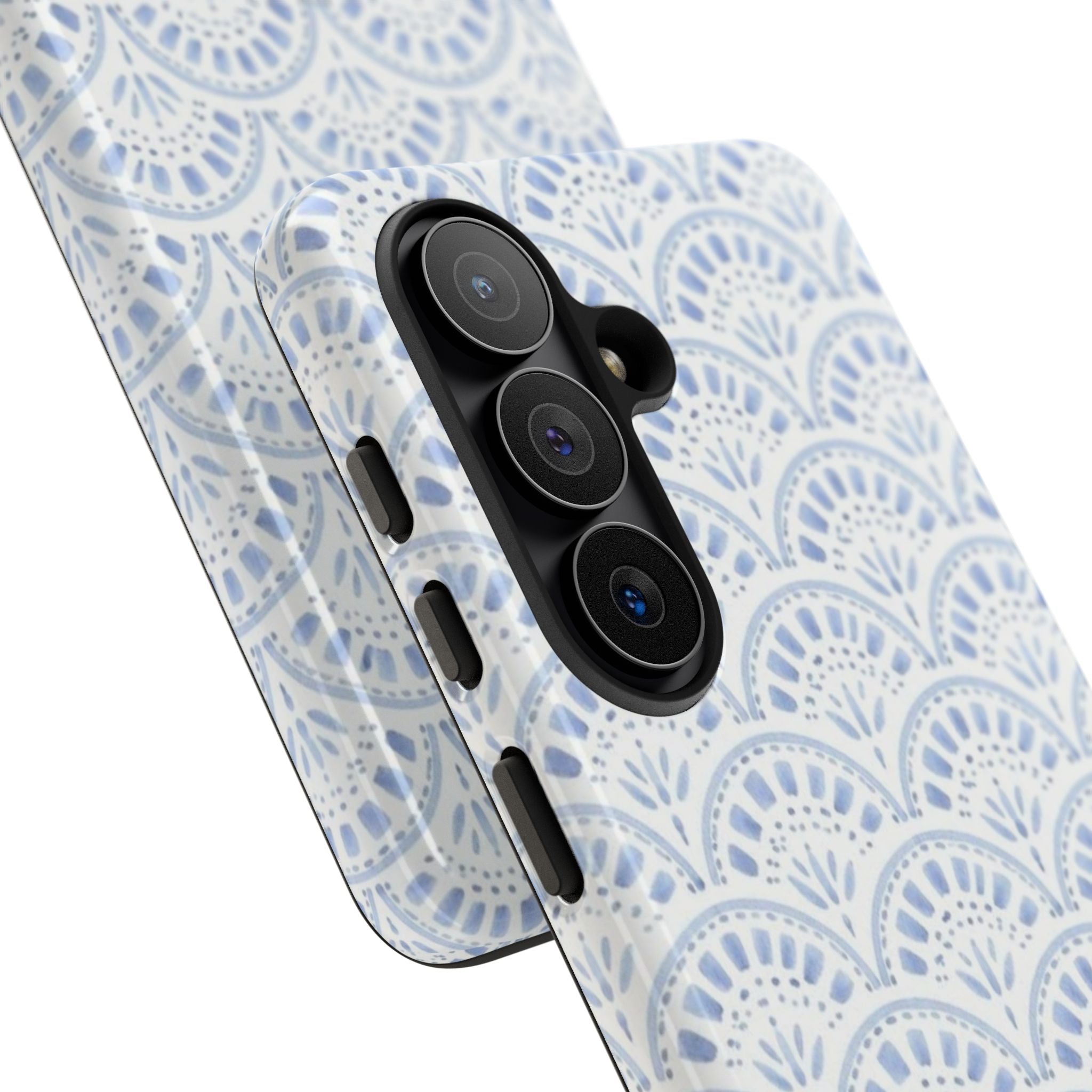 Blue Scallop Pattern Tough Phone Case