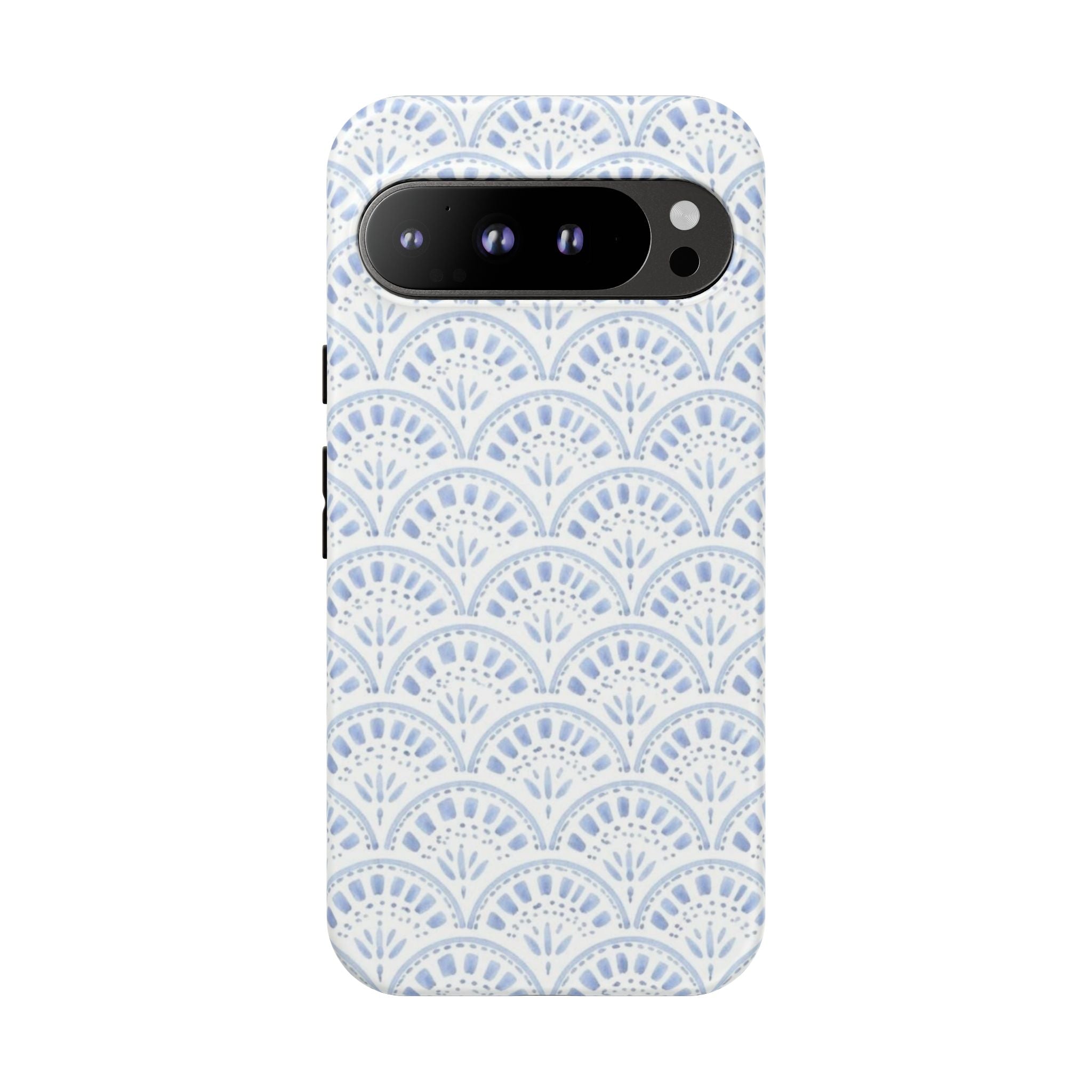 Blue Scallop Pattern Tough Phone Case