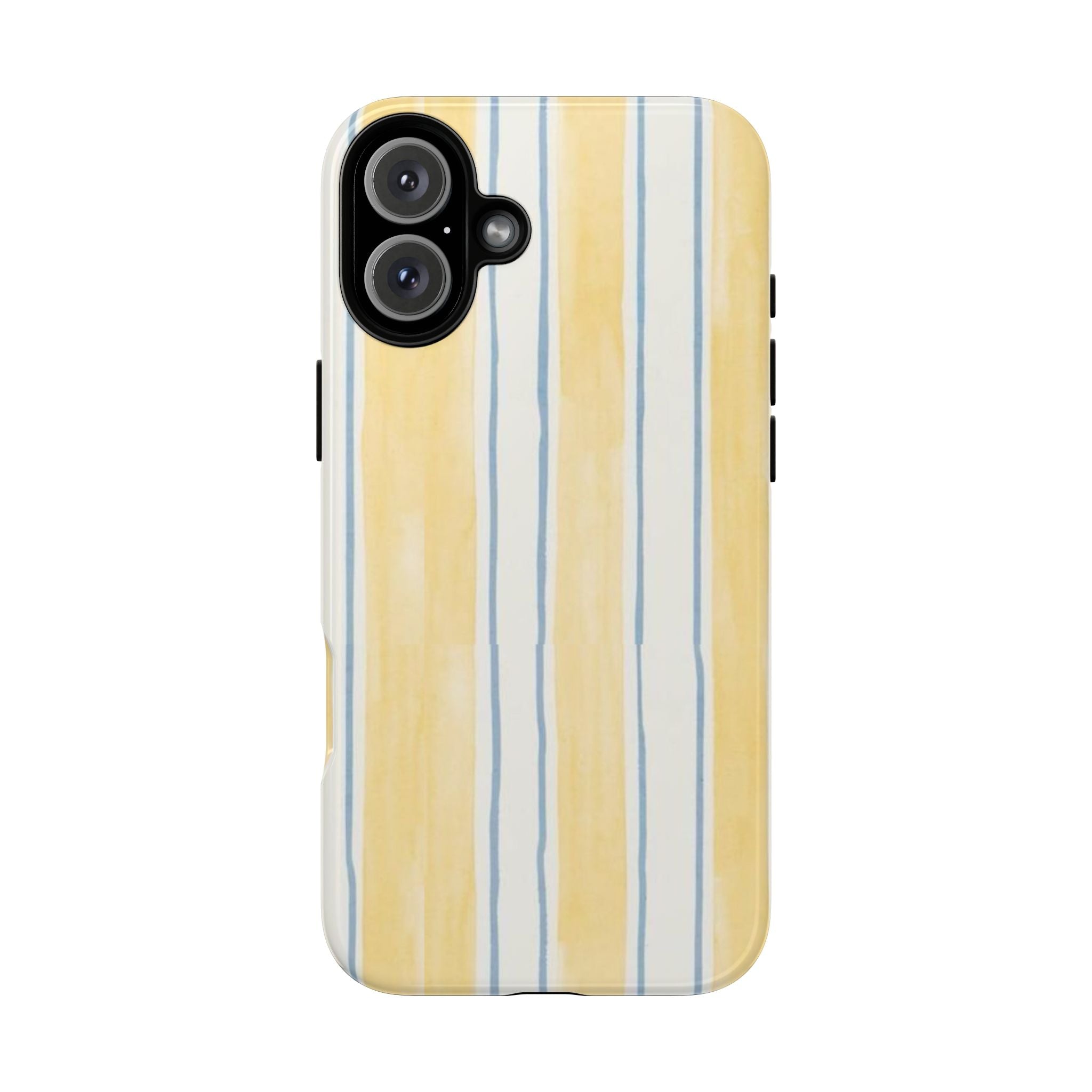 Yellow & Blue Stripes Tough Phone Case