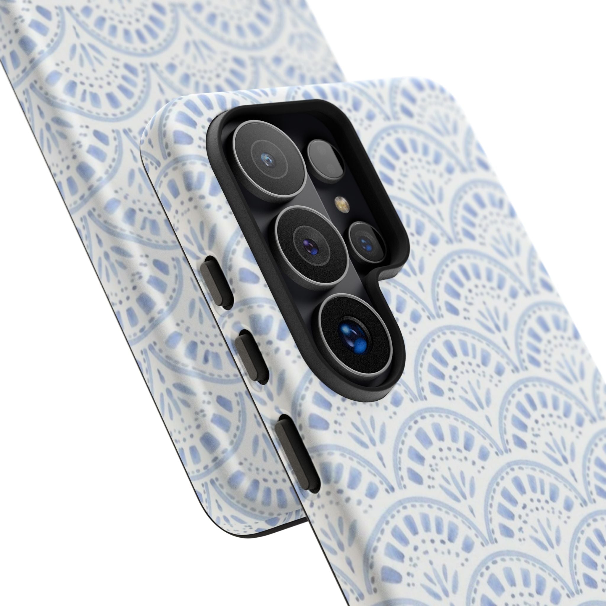 Blue Scallop Pattern Tough Phone Case