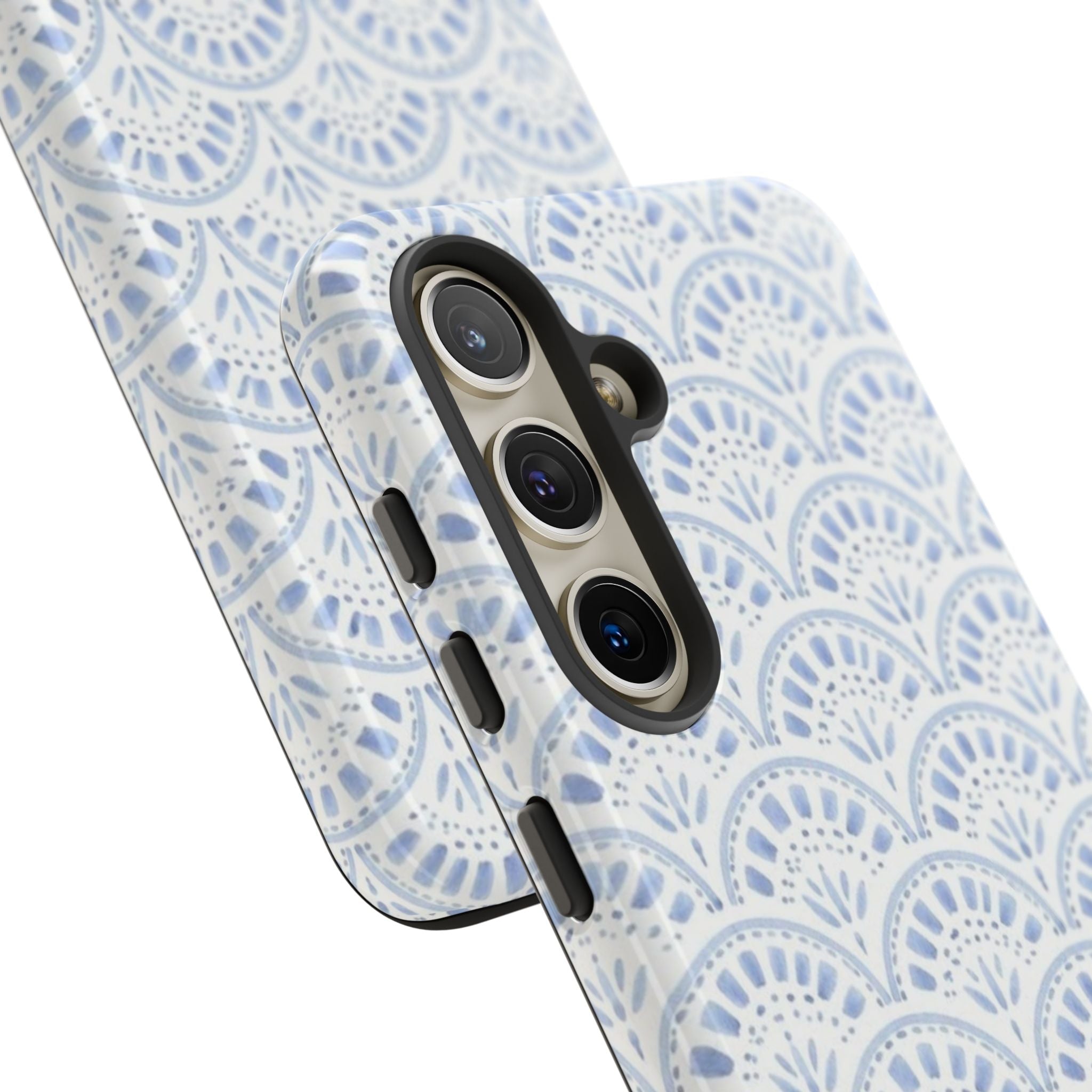 Blue Scallop Pattern Tough Phone Case