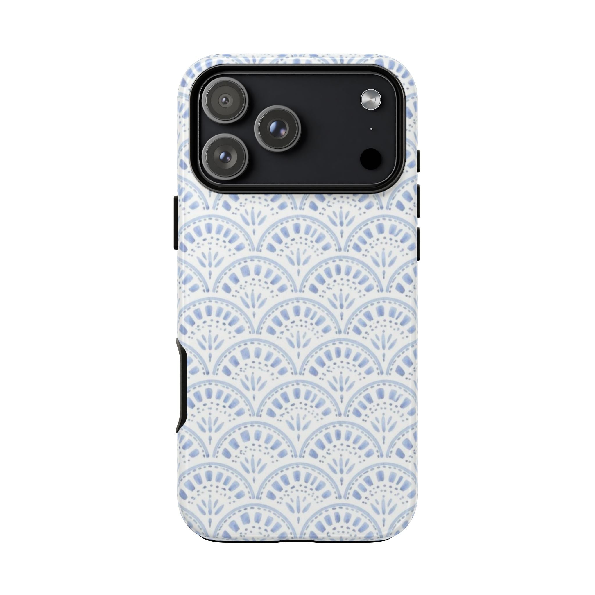 Blue Scallop Pattern Tough Phone Case