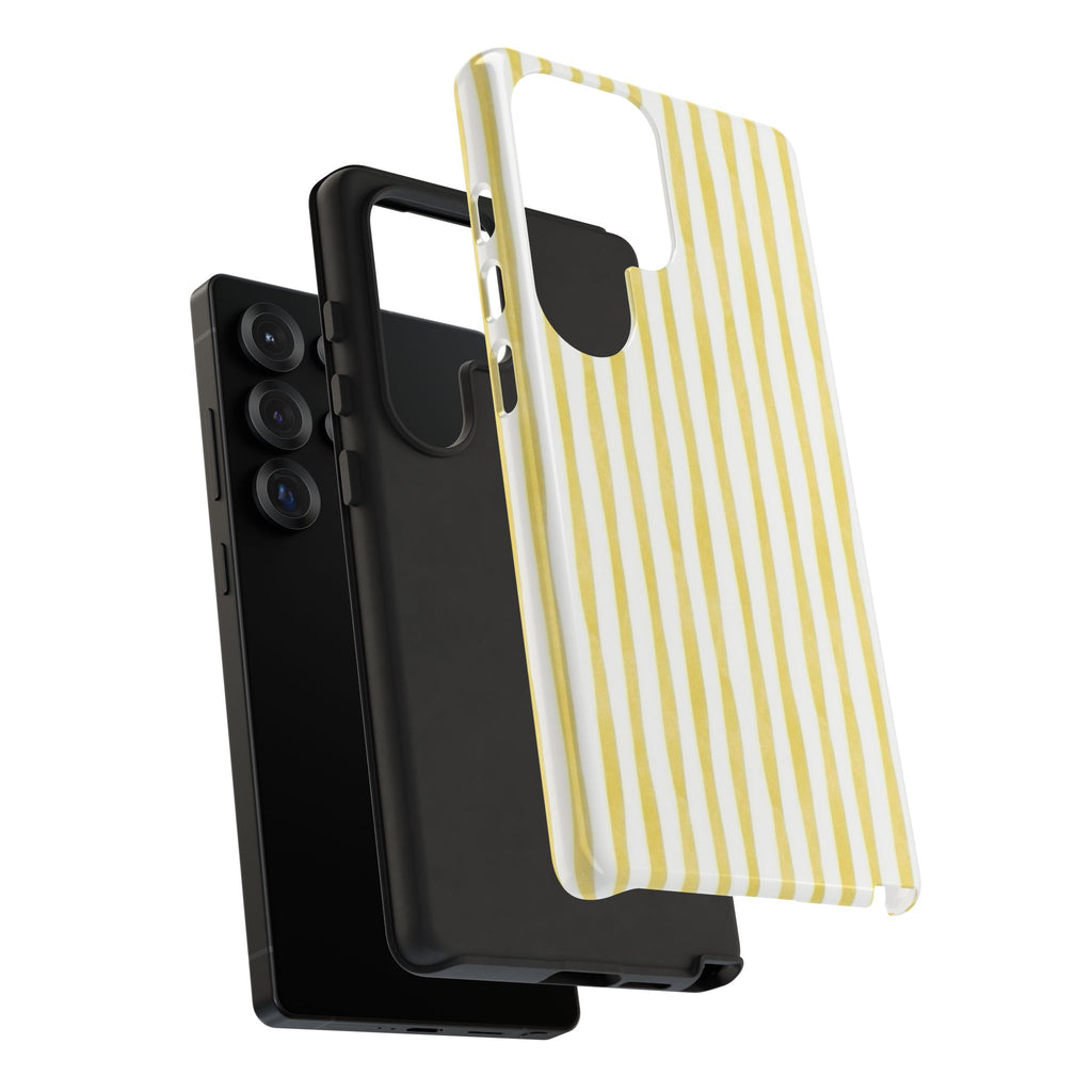 Yellow Stripes Tough Phone Case