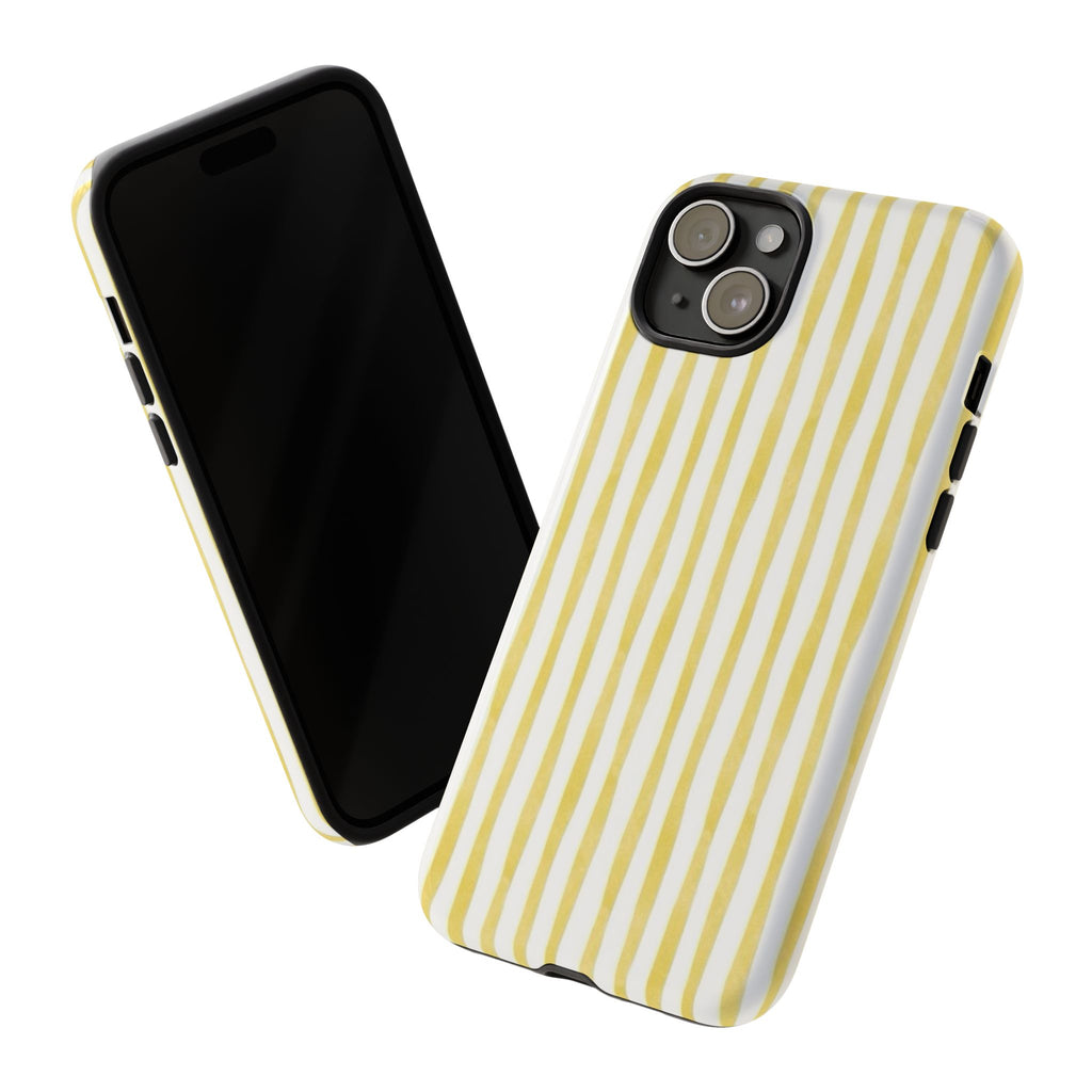 Yellow Stripes Tough Phone Case