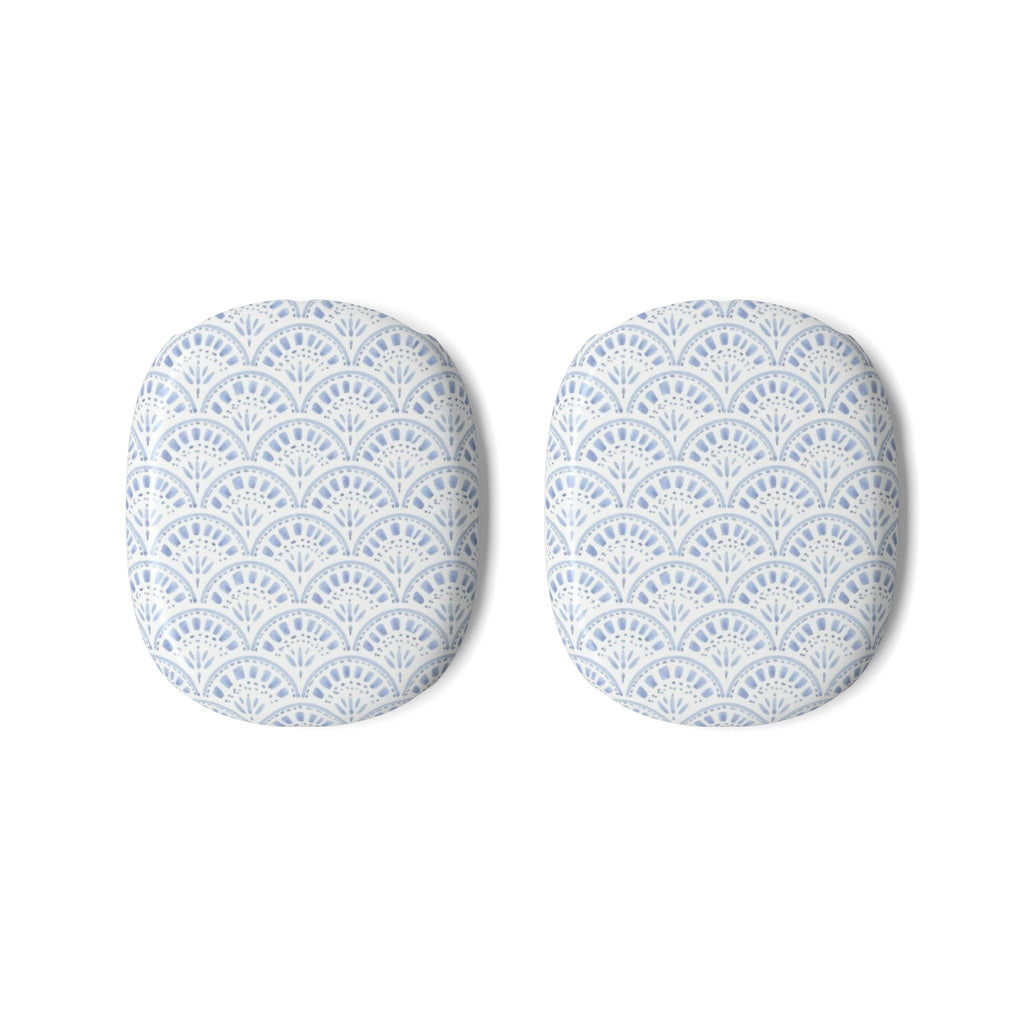 Blue Scallop Pattern Airpod Protection