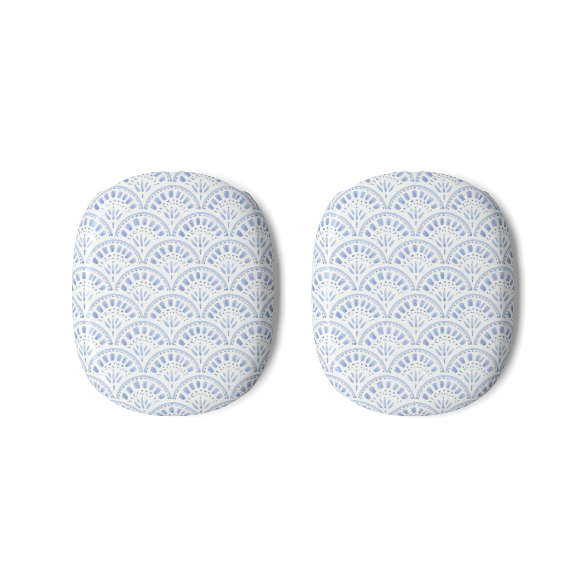 Blue Scallop Pattern Airpod Protection