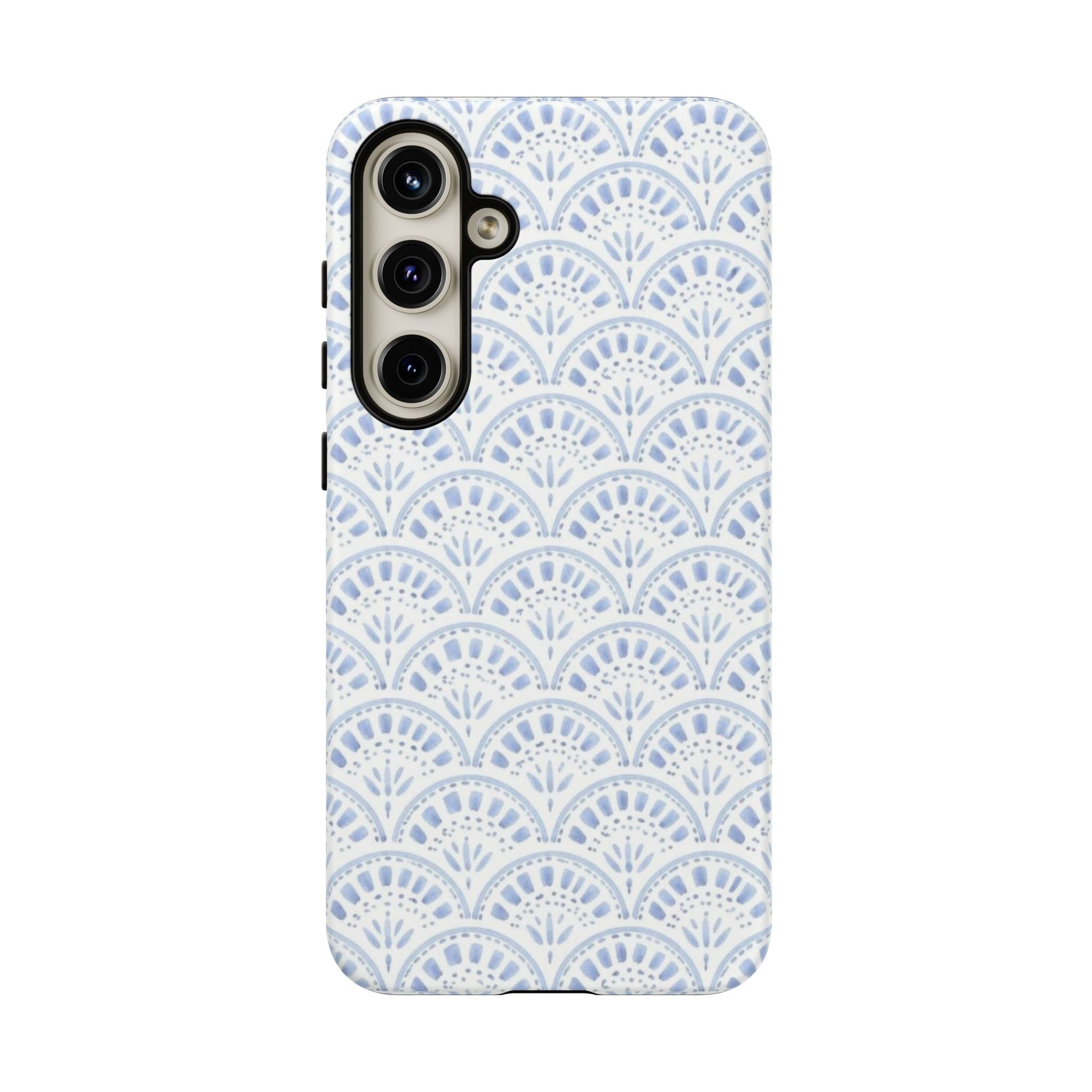 Blue Scallop Pattern Tough Phone Case