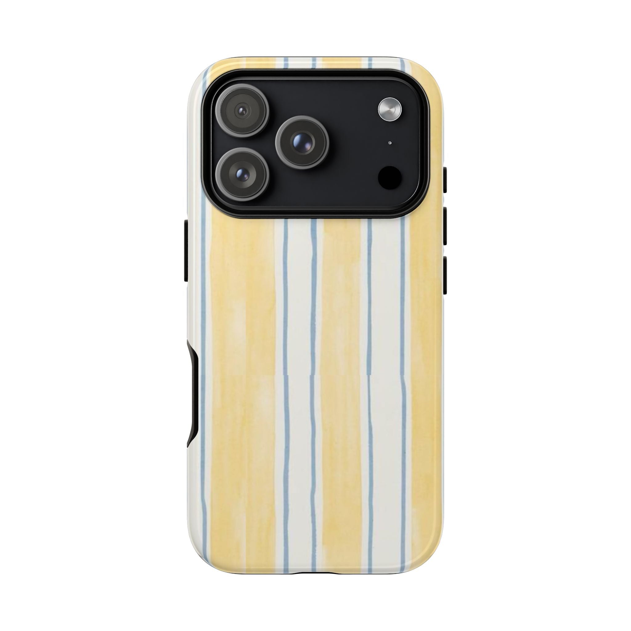 Yellow & Blue Stripes Tough Phone Case