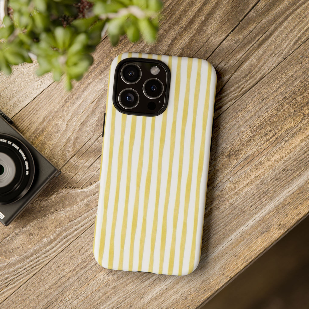 Yellow Stripes Tough Phone Case