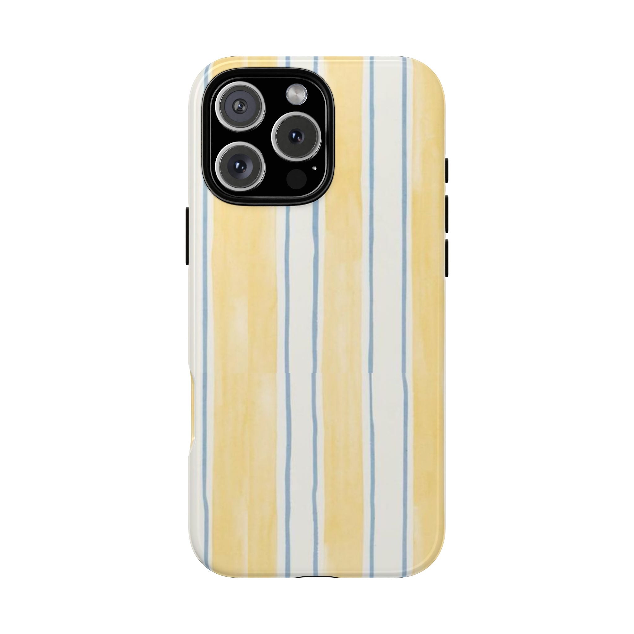 Yellow & Blue Stripes Tough Phone Case
