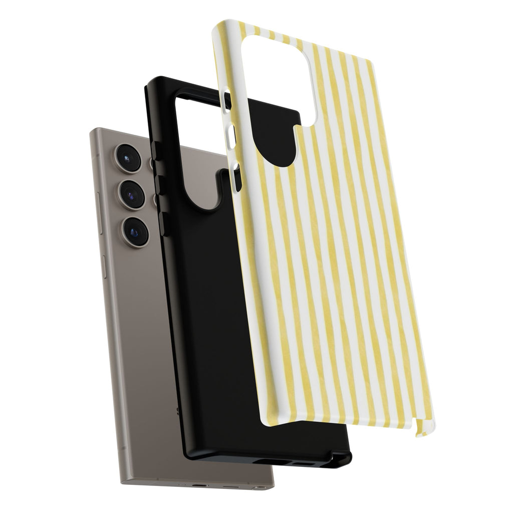Yellow Stripes Tough Phone Case