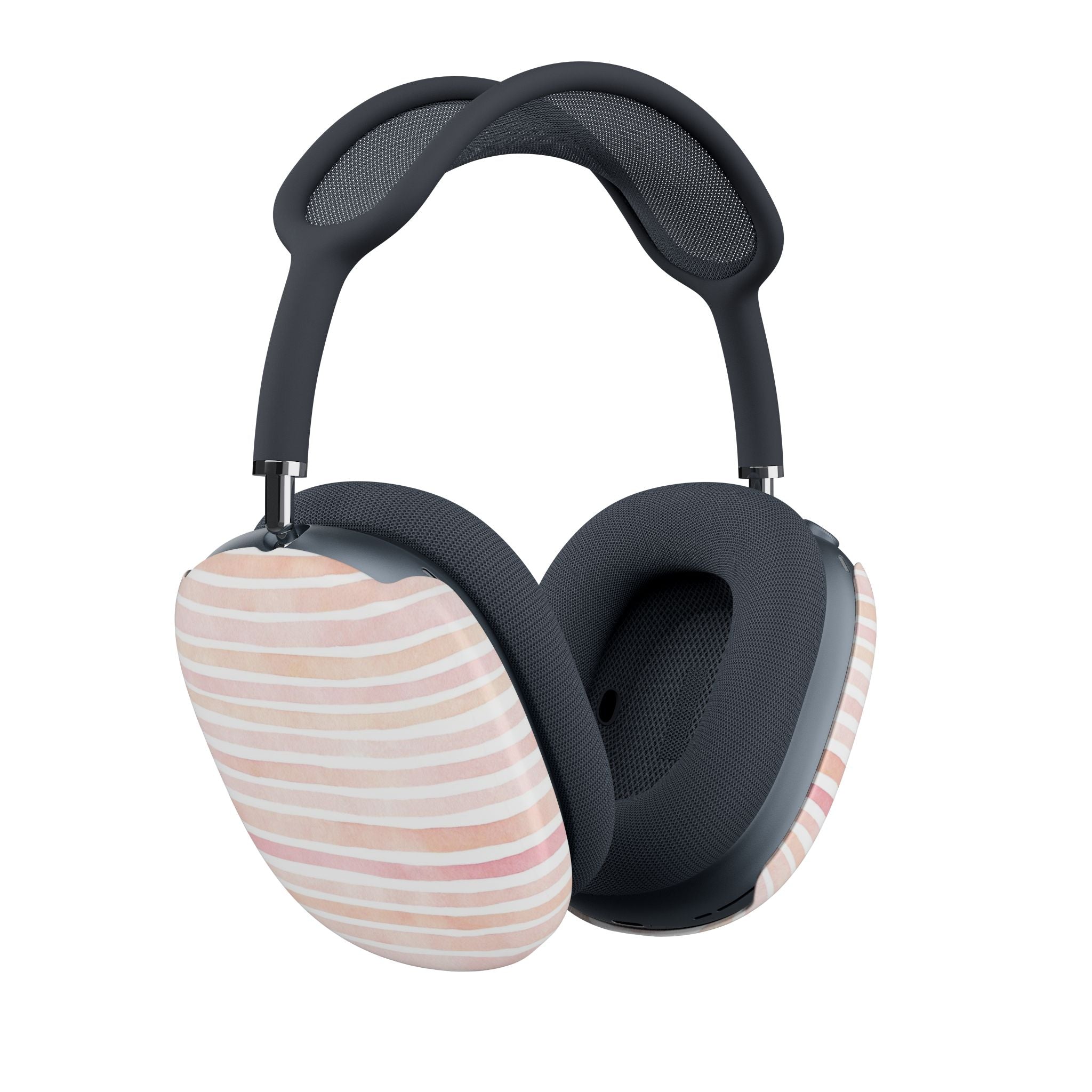 Peach & Pink Stripes AirPods Max Protective Covers