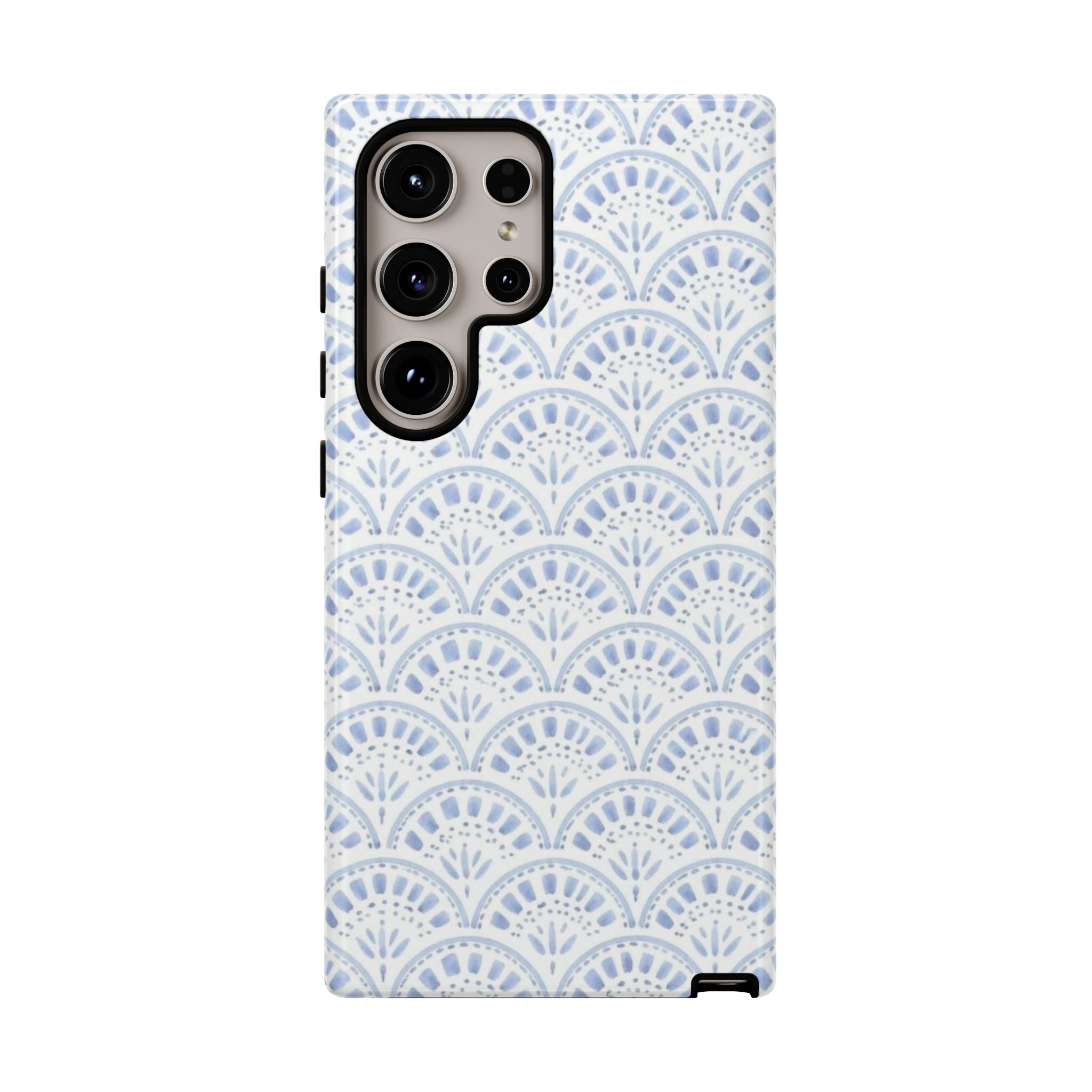 Blue Scallop Pattern Tough Phone Case