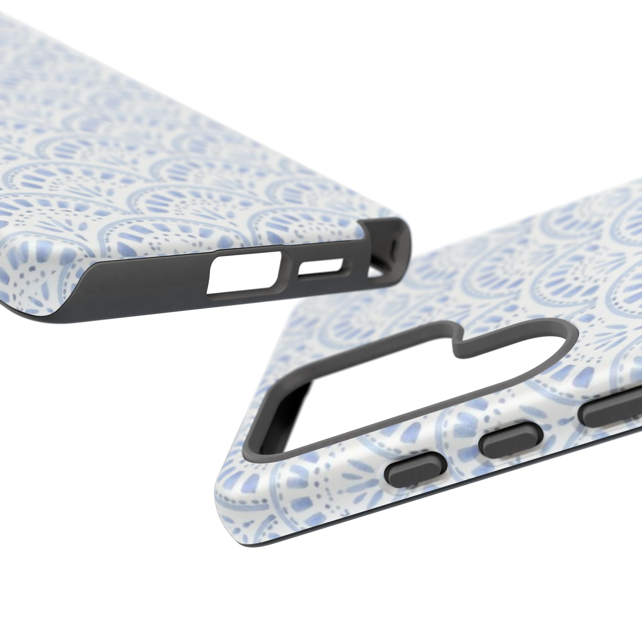 Blue Scallop Pattern Tough Phone Case