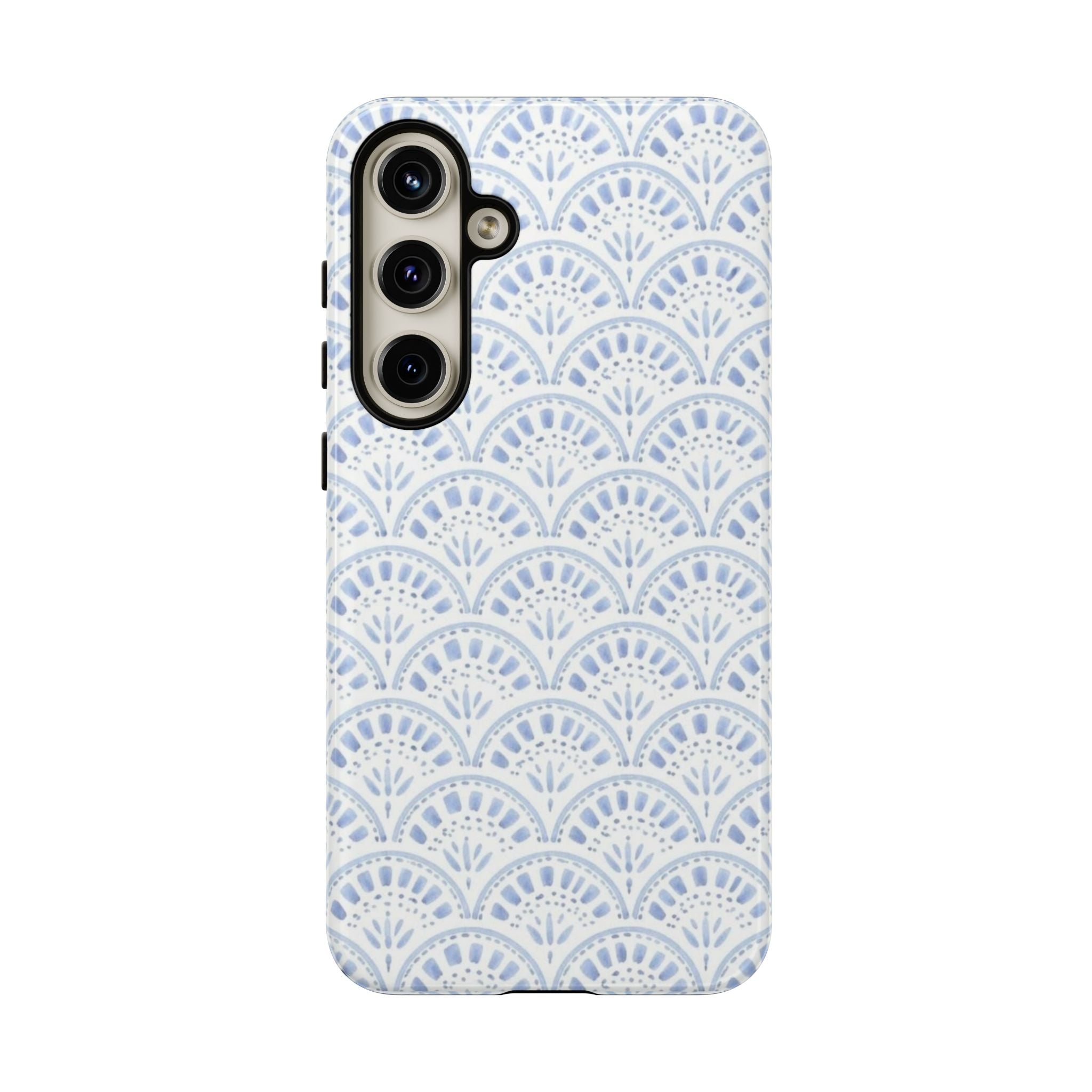 Blue Scallop Pattern Tough Phone Case