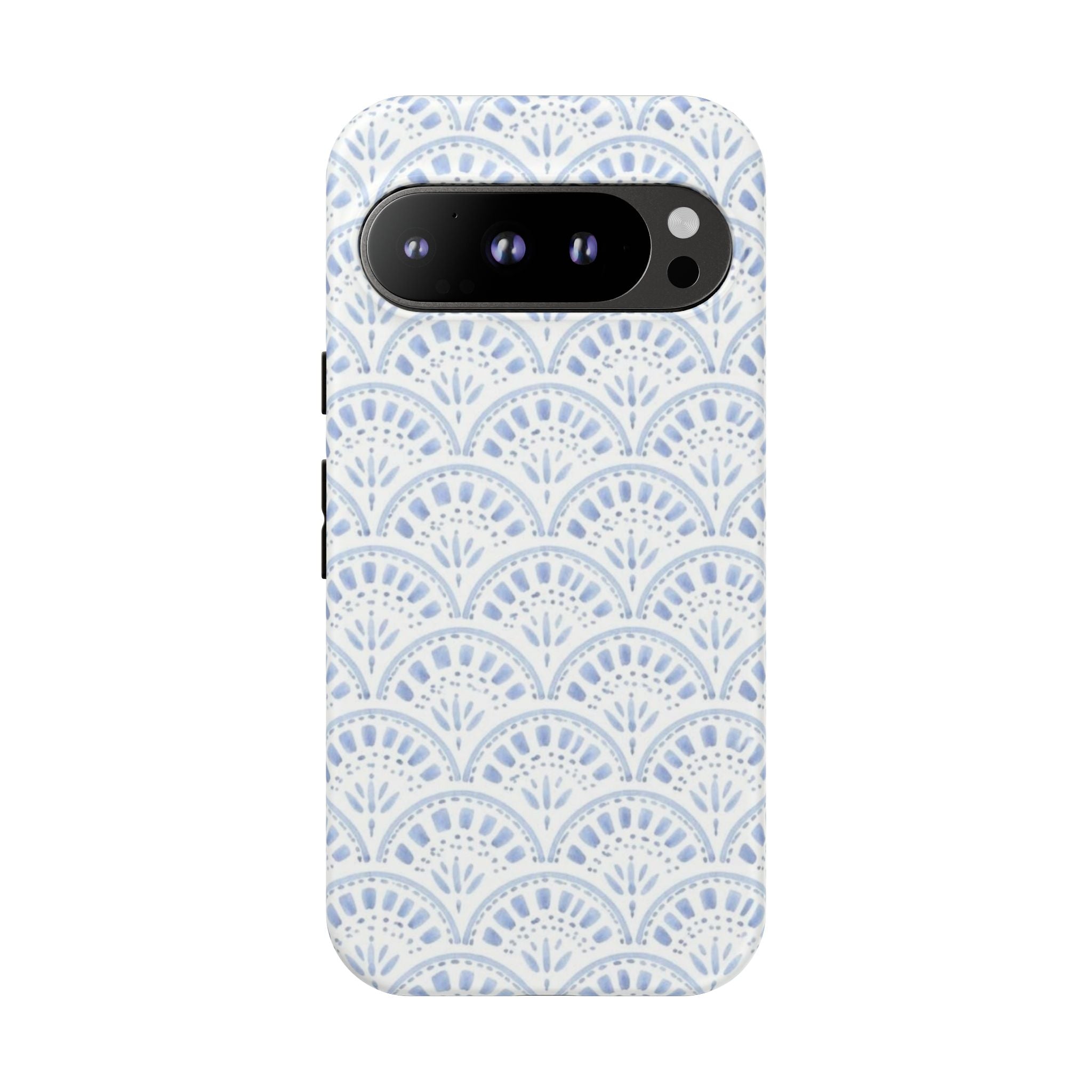 Blue Scallop Pattern Tough Phone Case