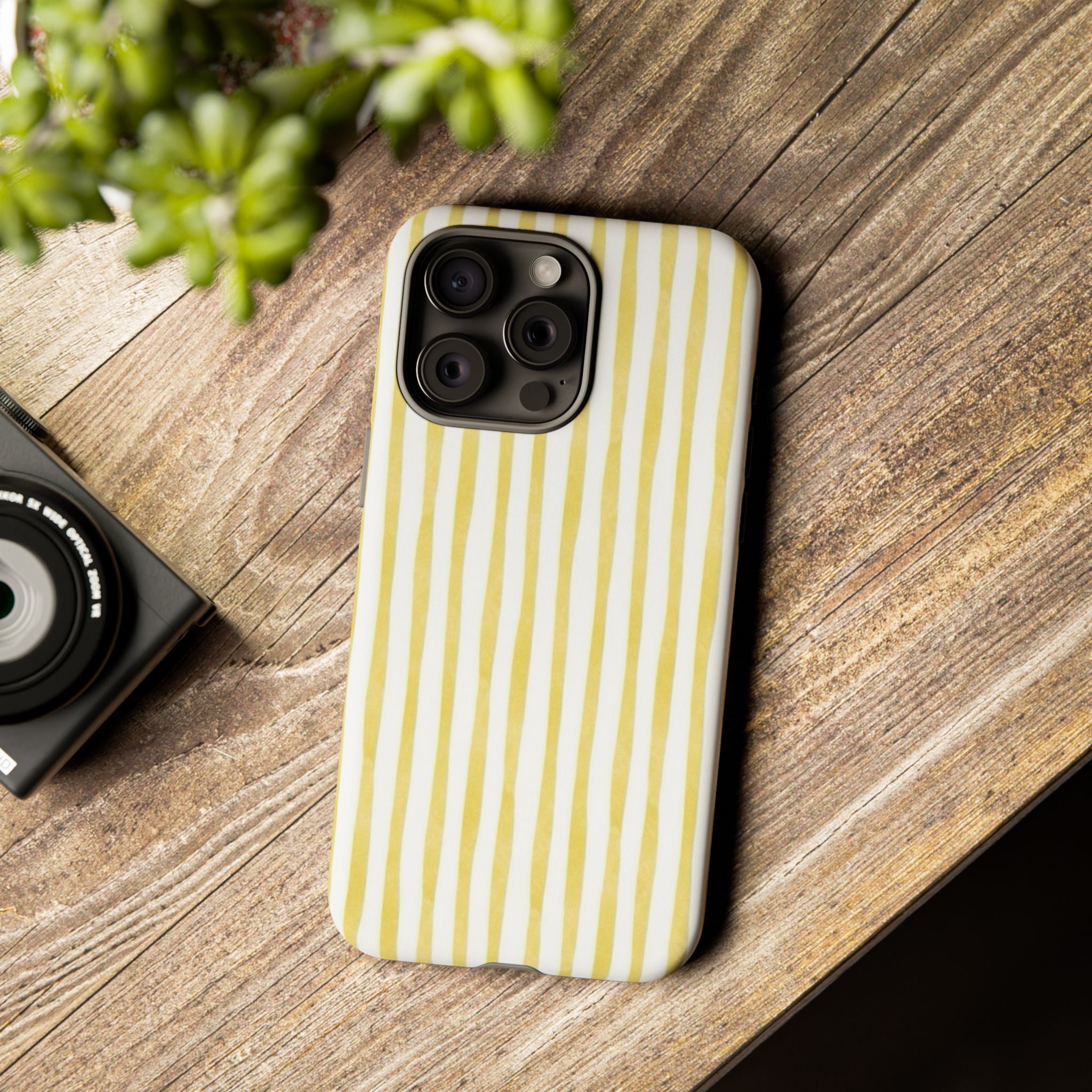 Yellow Stripes Tough Phone Case