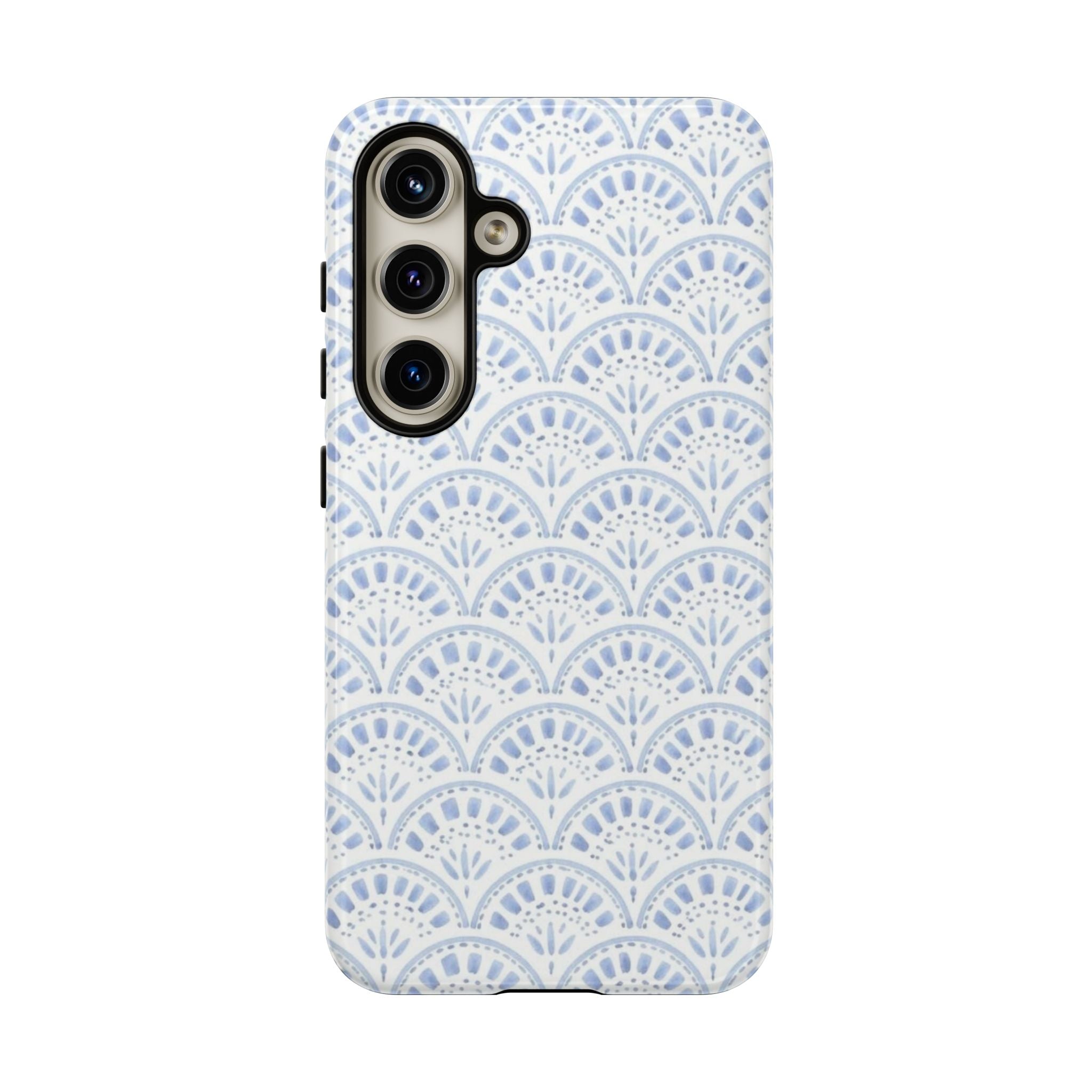Blue Scallop Pattern Tough Phone Case