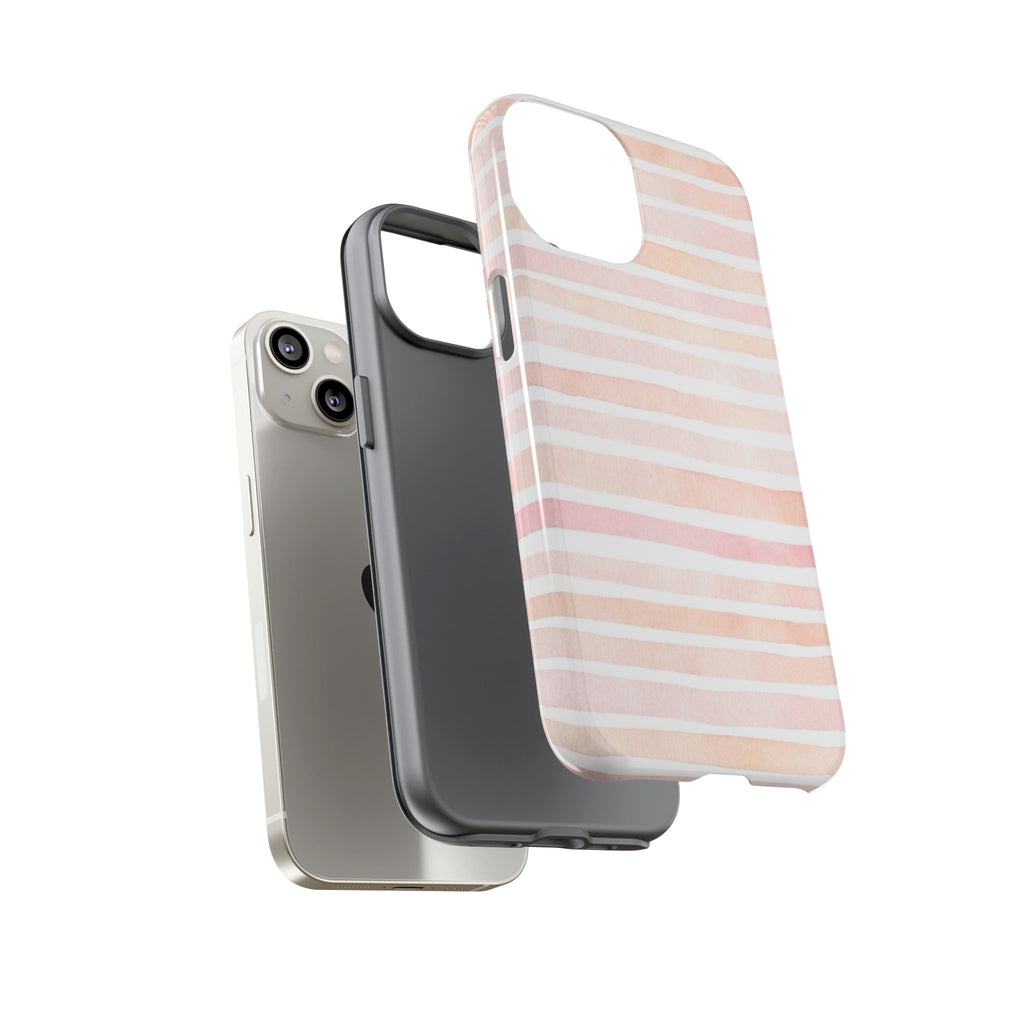 Pink Stripes Tough Phone Case