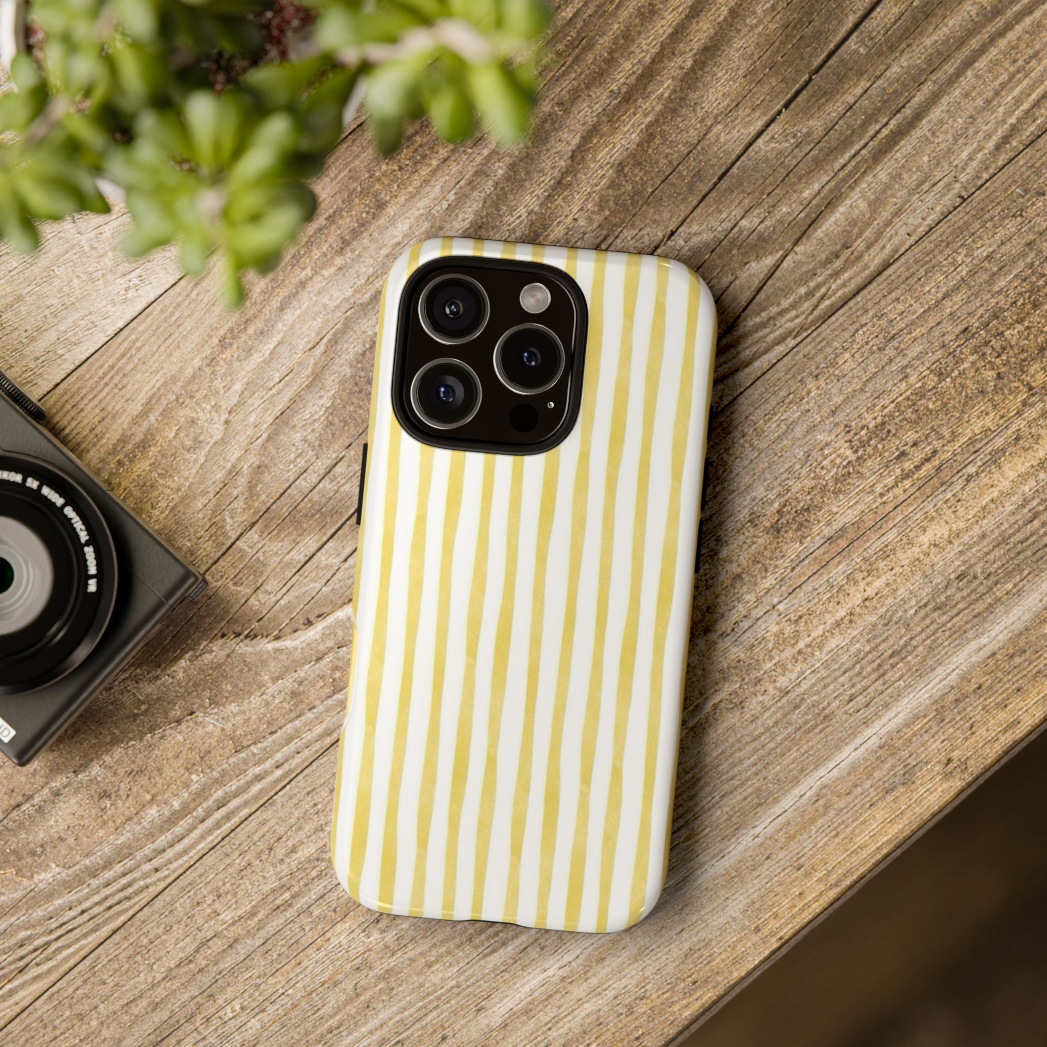Yellow Stripes Tough Phone Case