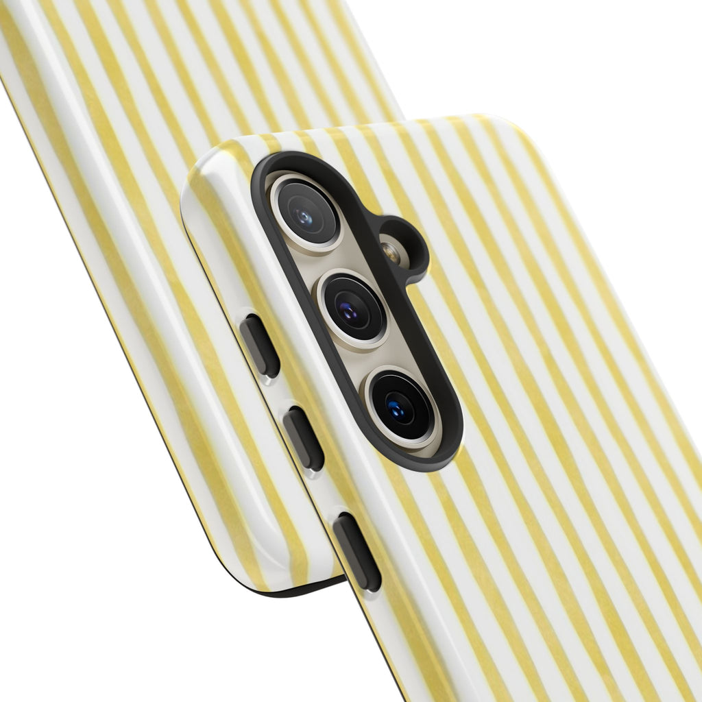 Yellow Stripes Tough Phone Case