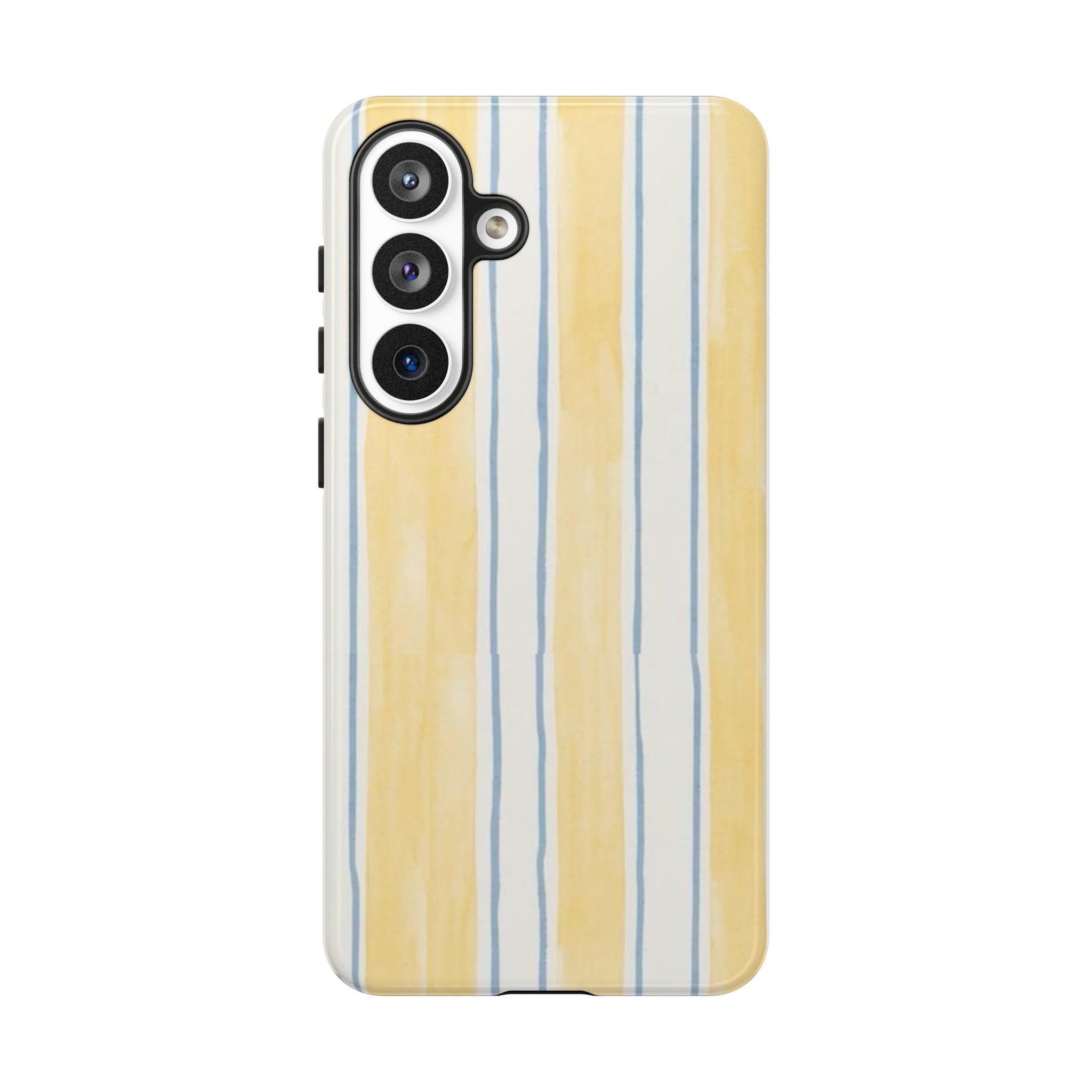 Yellow & Blue Stripes Tough Phone Case
